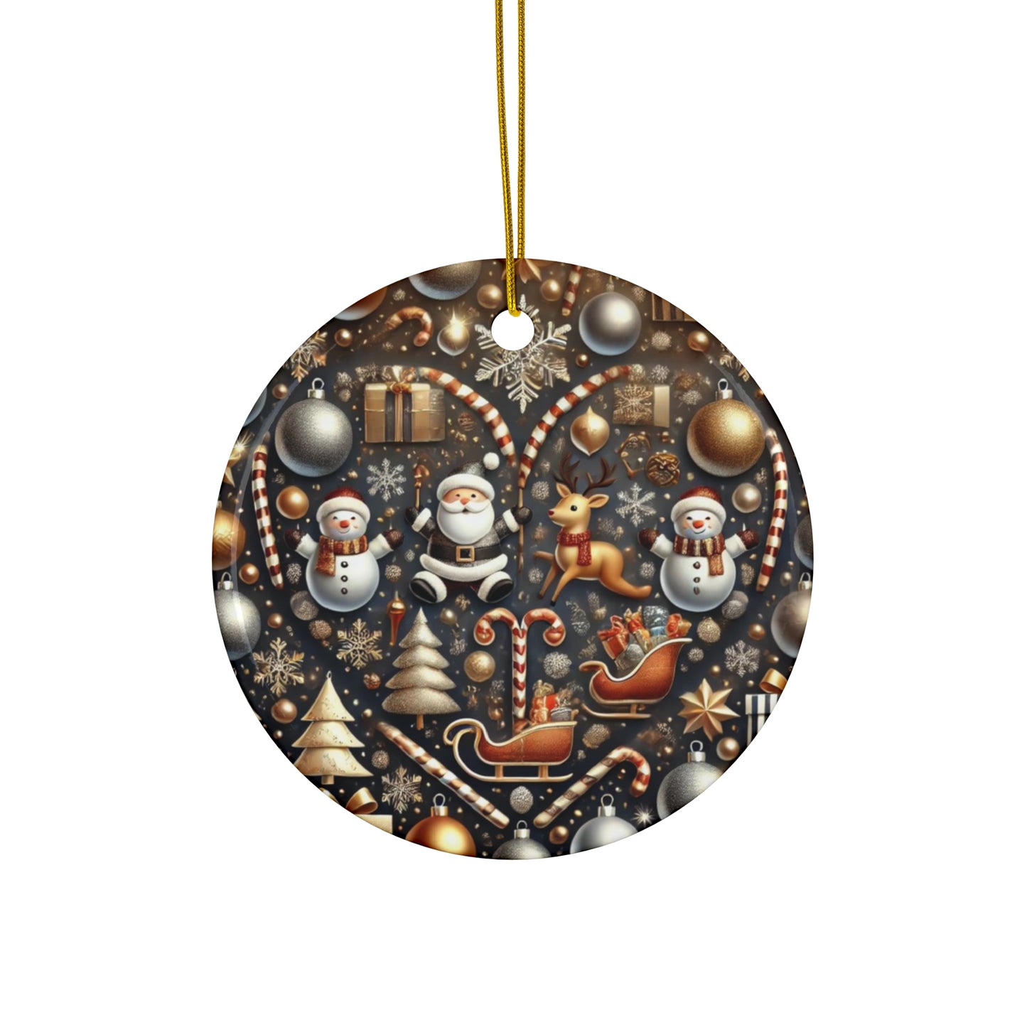 Ceramic Ornament, 4 Shapes