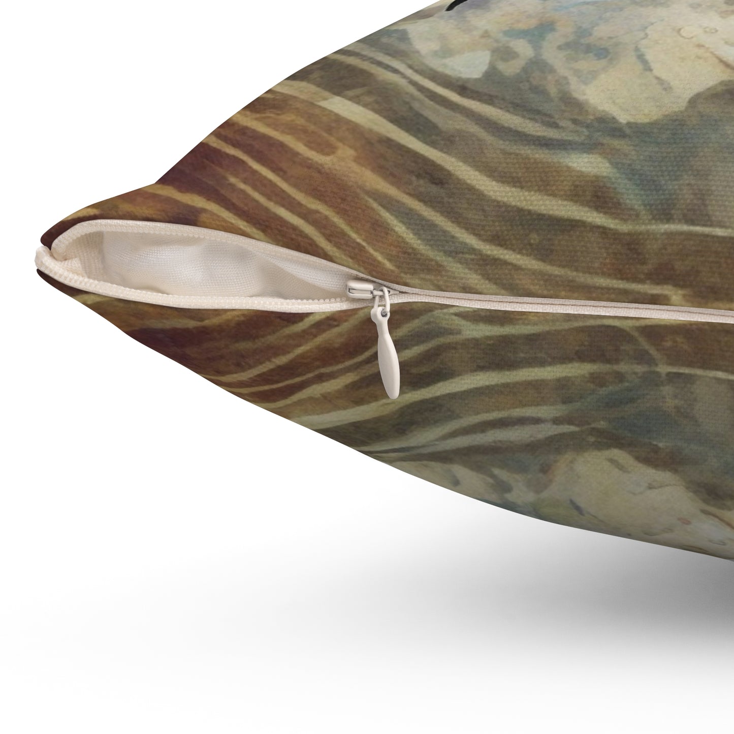 A Spun Polyester Square Pillow