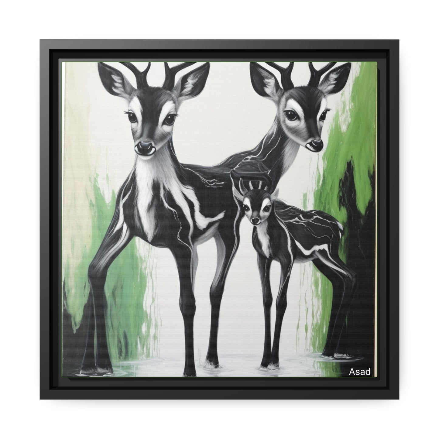 Matte Canvas, Black Frame
