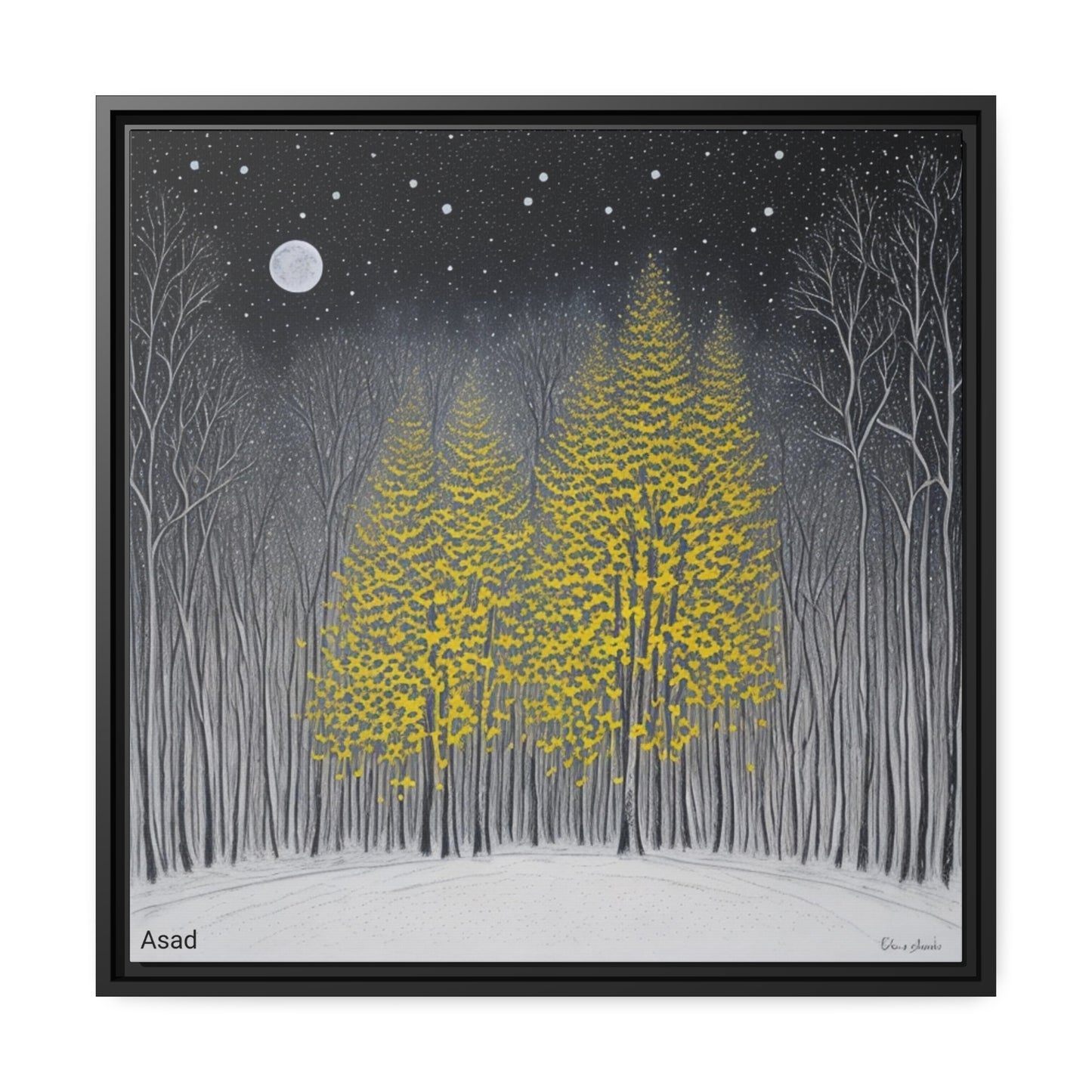 Matte Canvas, Black Frame