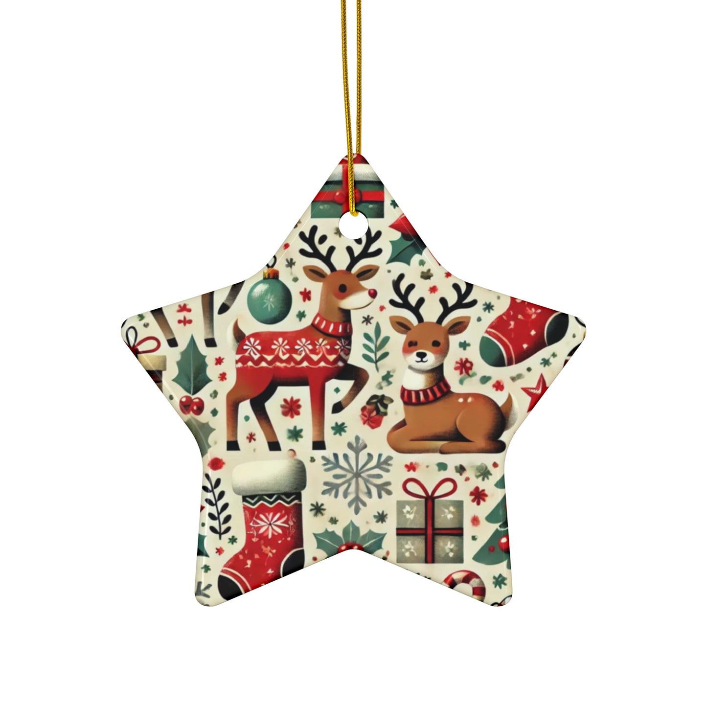 Ceramic Ornament, 4 Shapes
