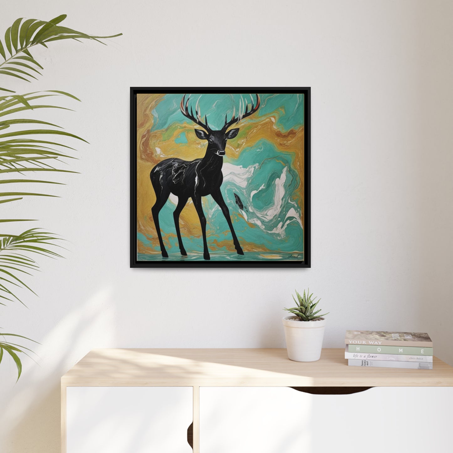 Matte Canvas, Black Frame