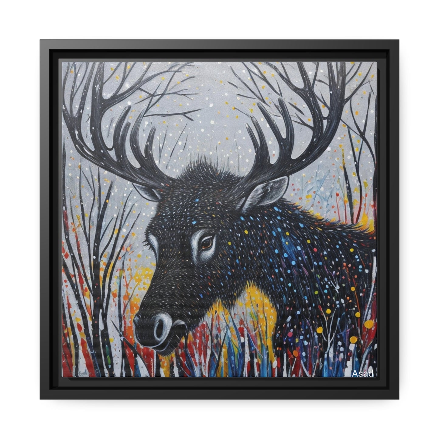 Matte Canvas, Black Frame