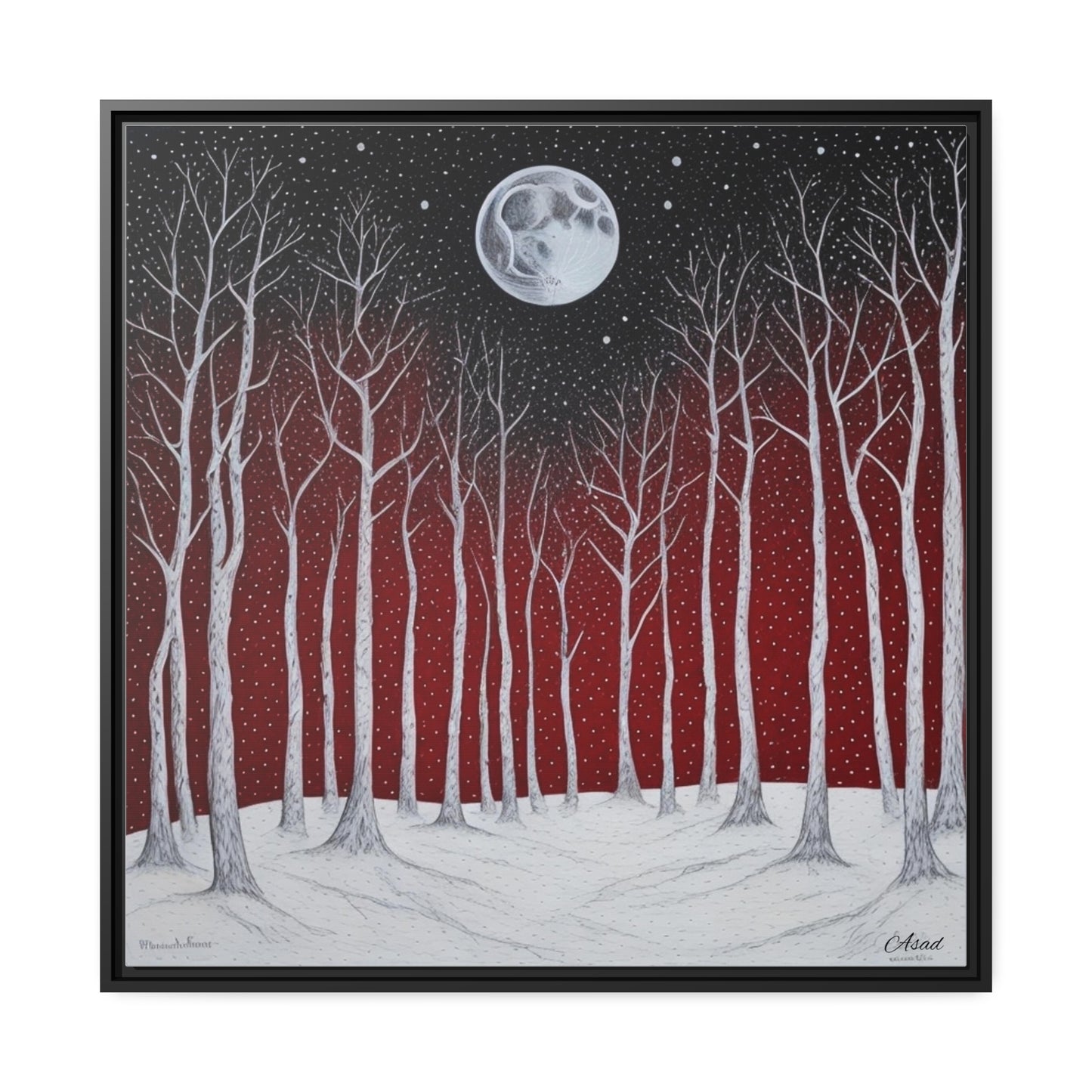 Matte Canvas, Black Frame