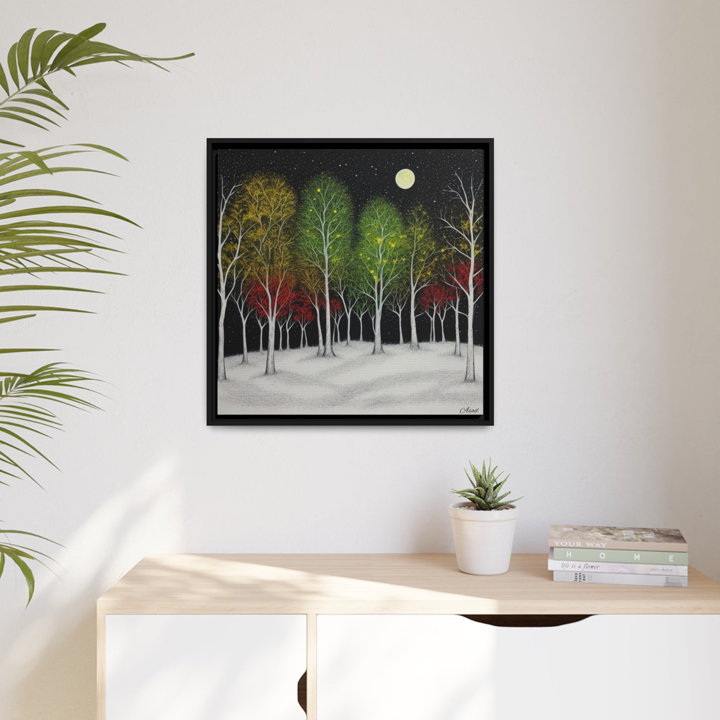 Matte Canvas, Black Frame