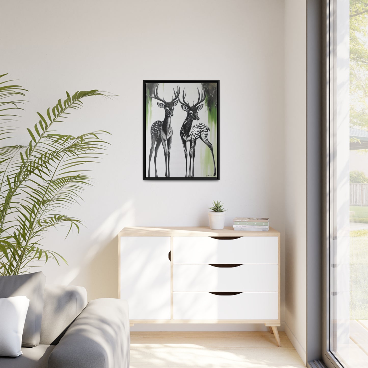 Matte Canvas, Black Frame