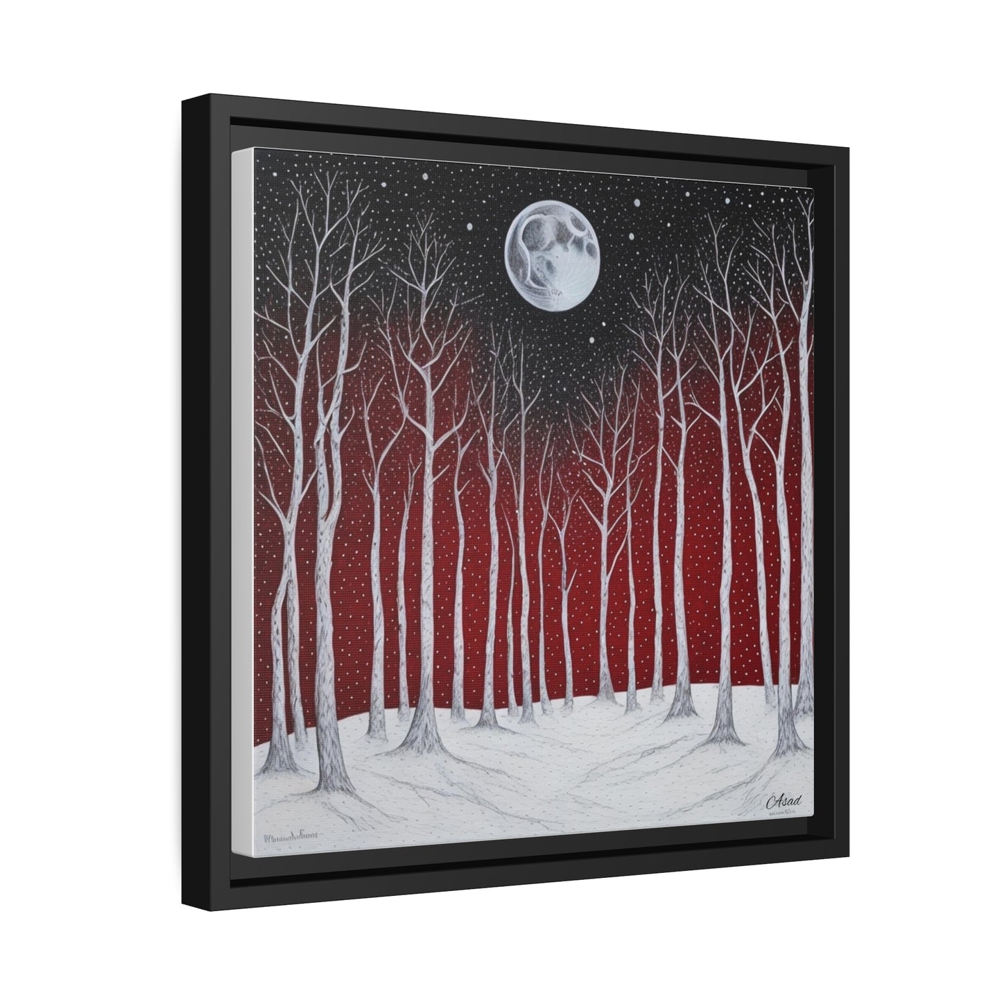 Matte Canvas, Black Frame