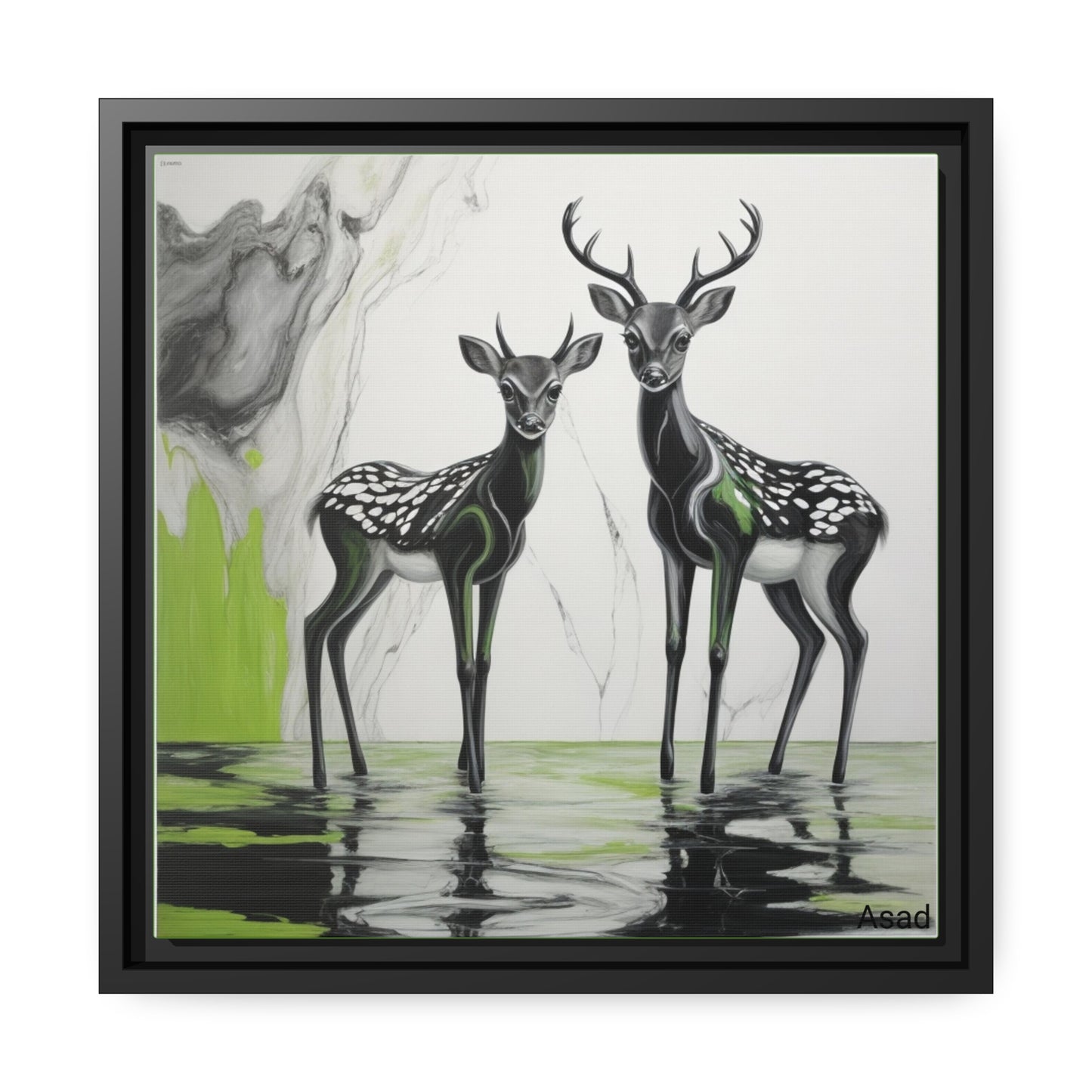Matte Canvas, Black Frame