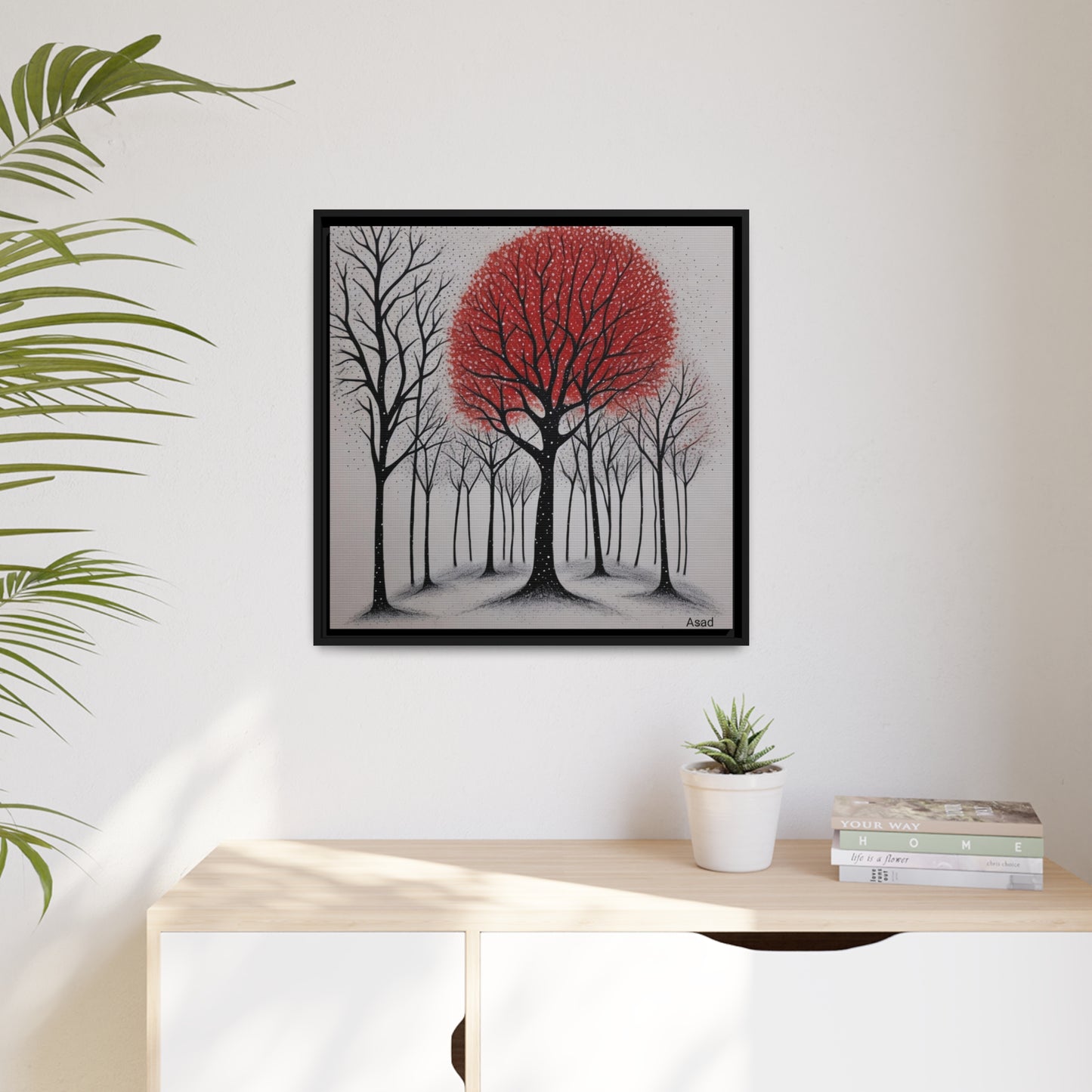 Matte Canvas, Black Frame