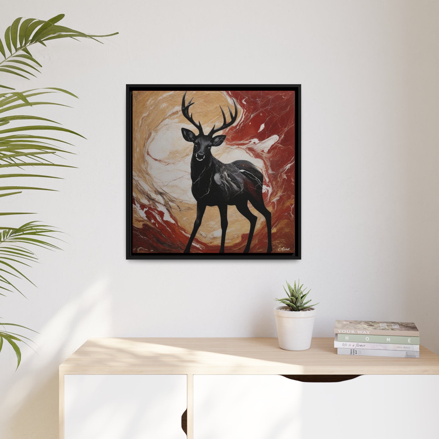 Matte Canvas, Black Frame