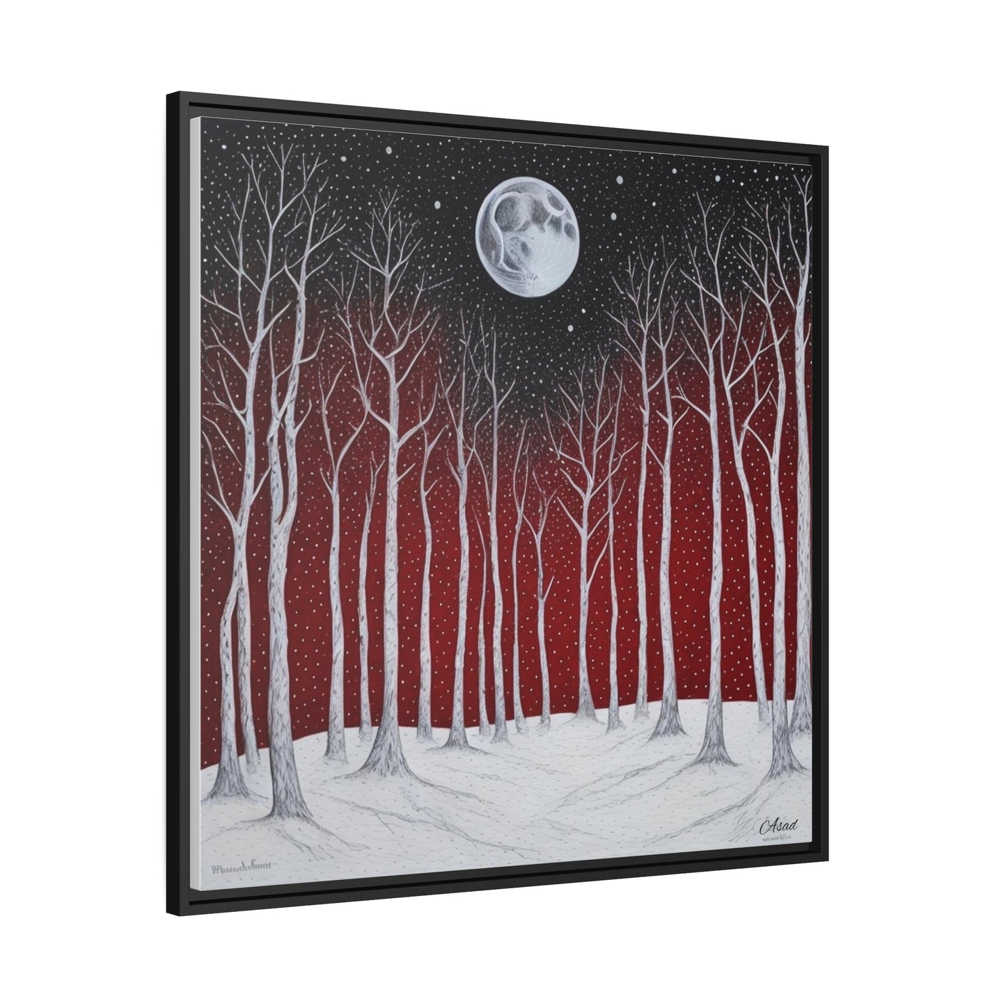Matte Canvas, Black Frame