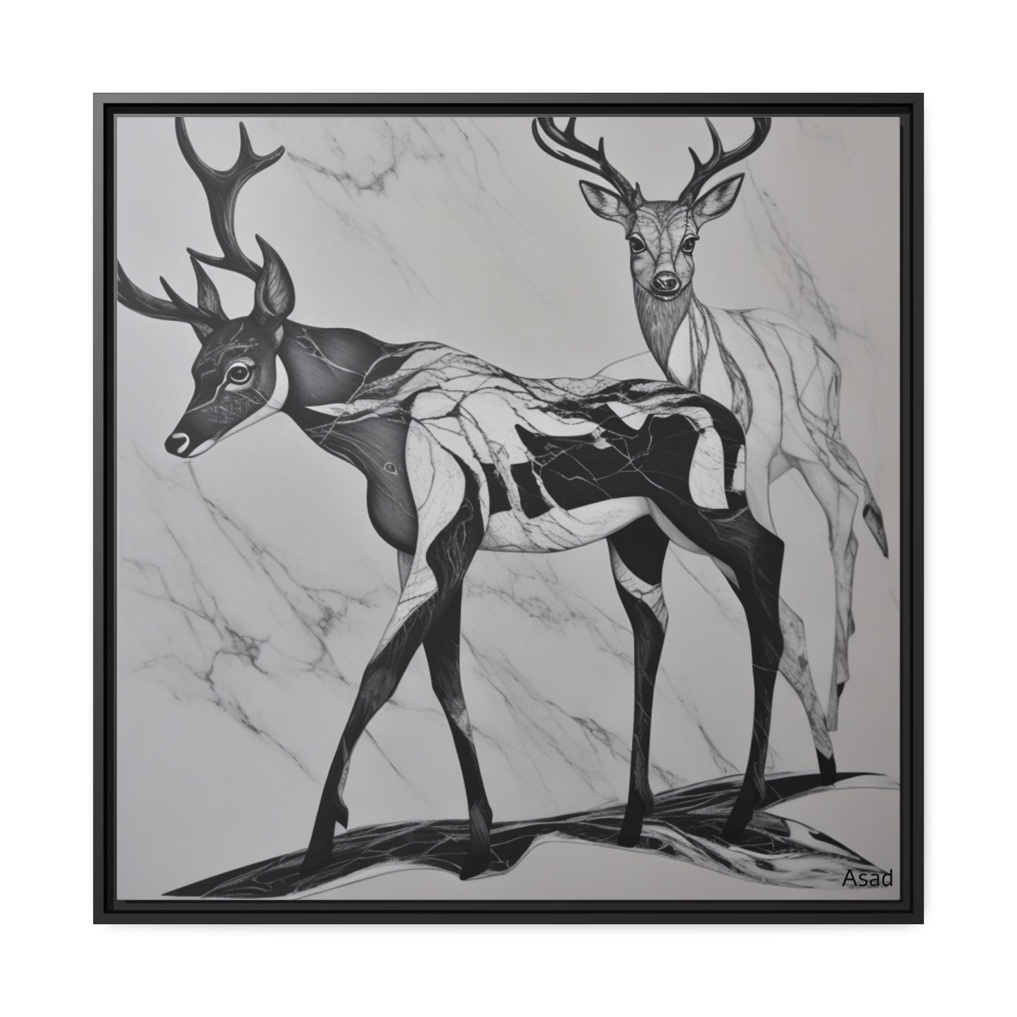 Matte Canvas, Black Frame