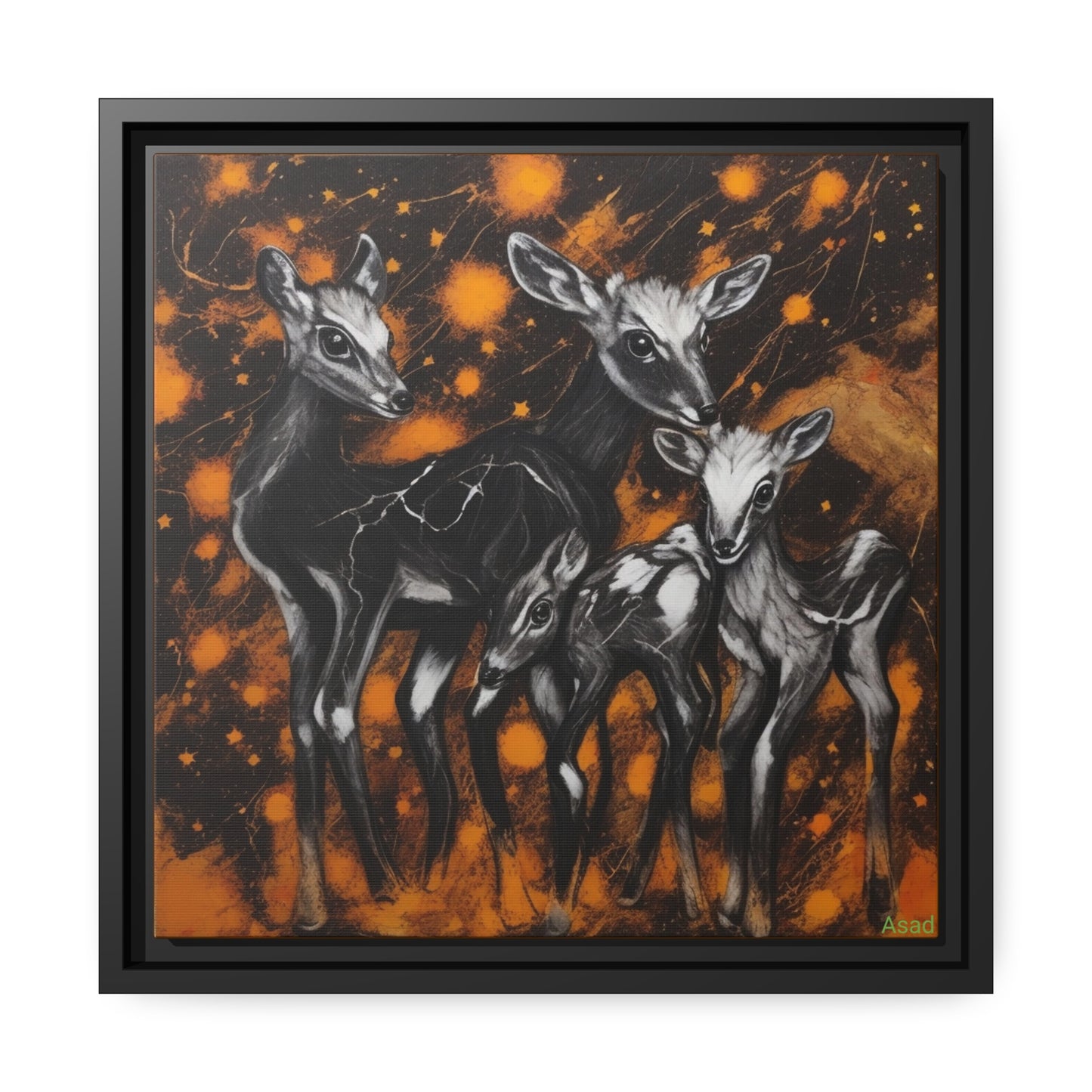 Matte Canvas, Black Frame