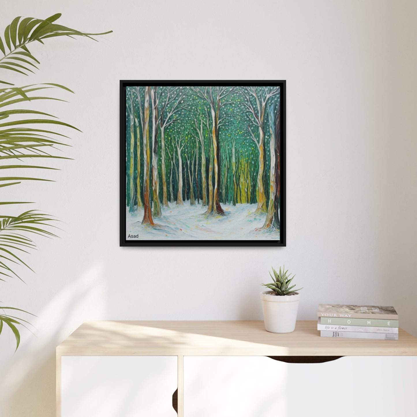 Matte Canvas, Black Frame