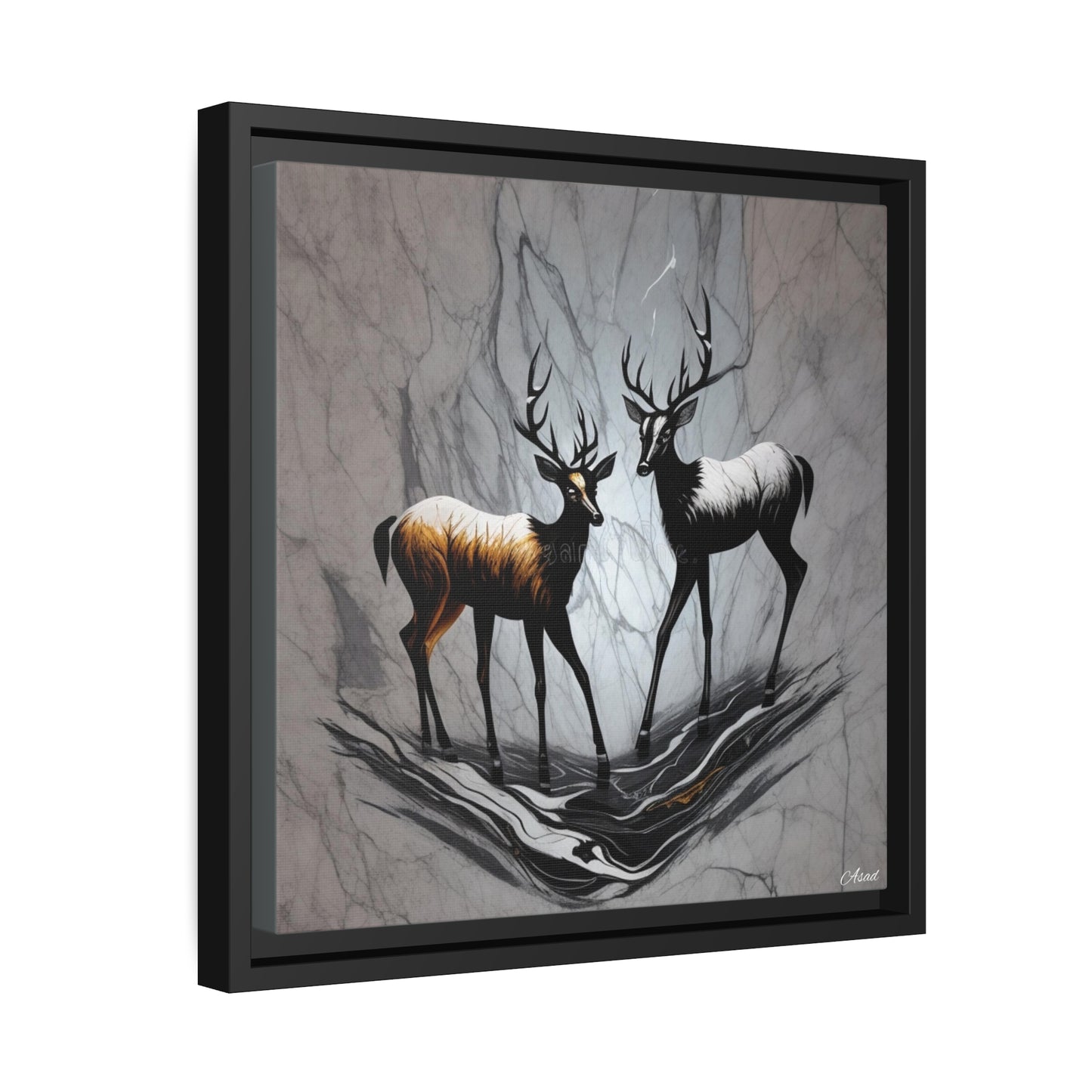 Matte Canvas, Black Frame