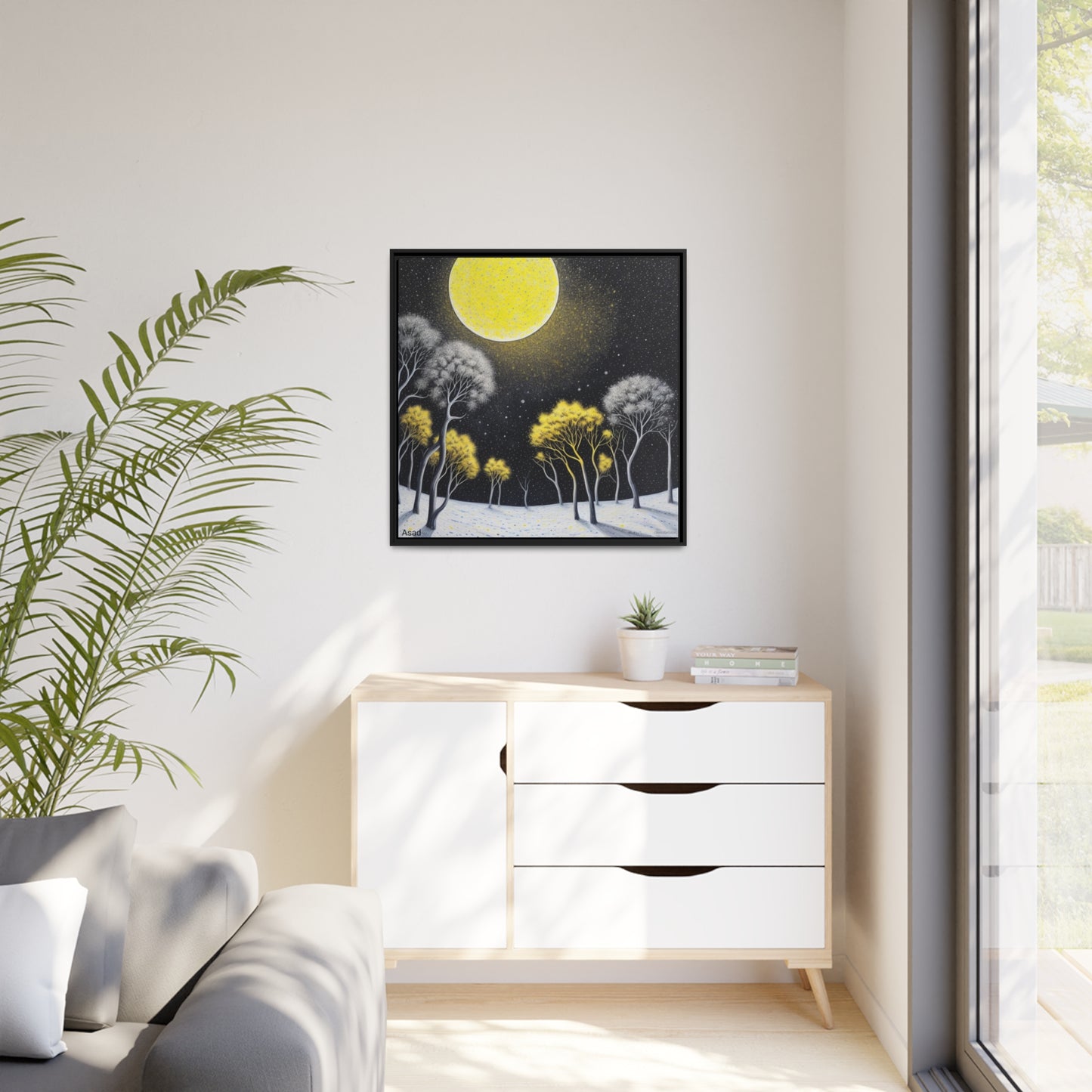 Matte Canvas, Black Frame