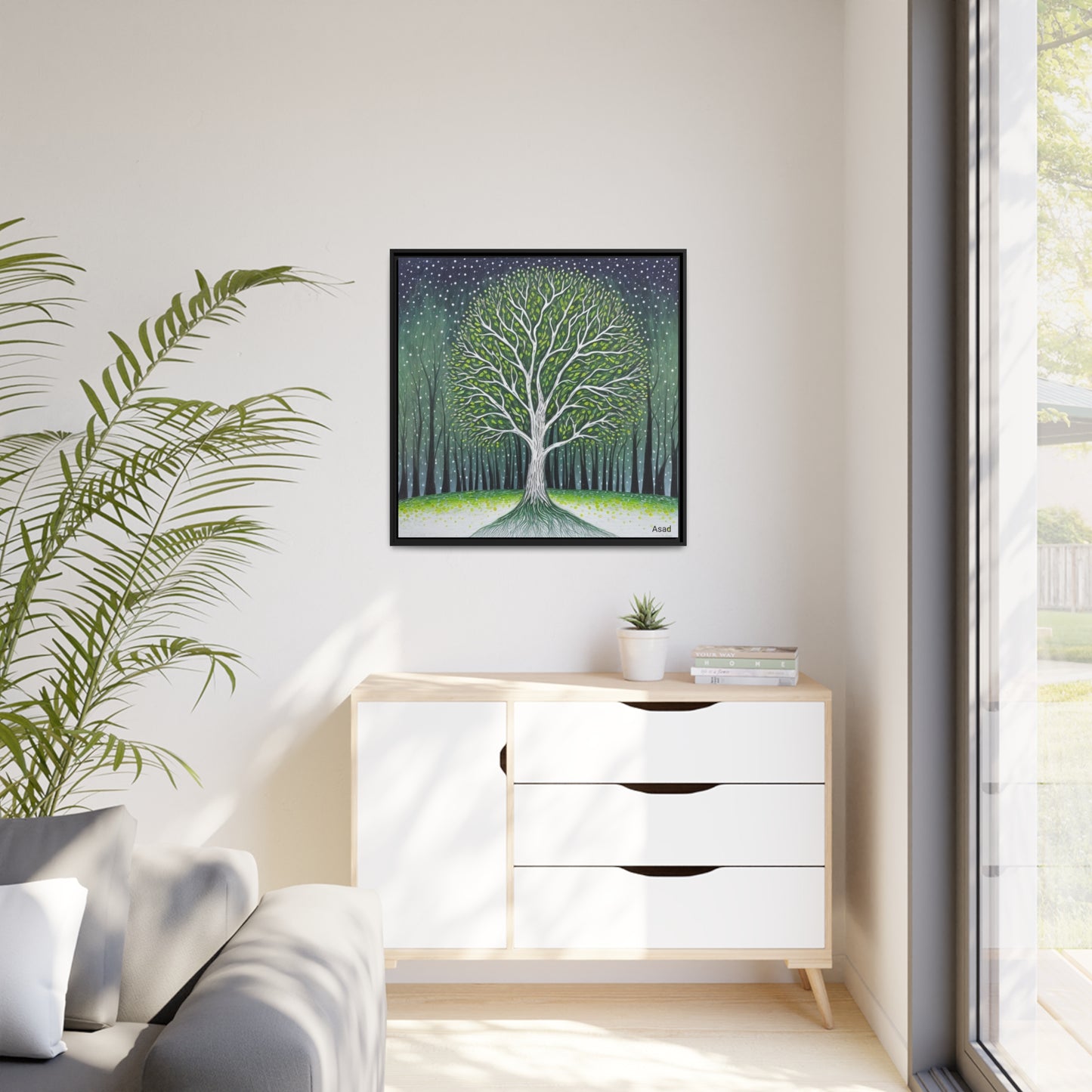 Matte Canvas, Black Frame