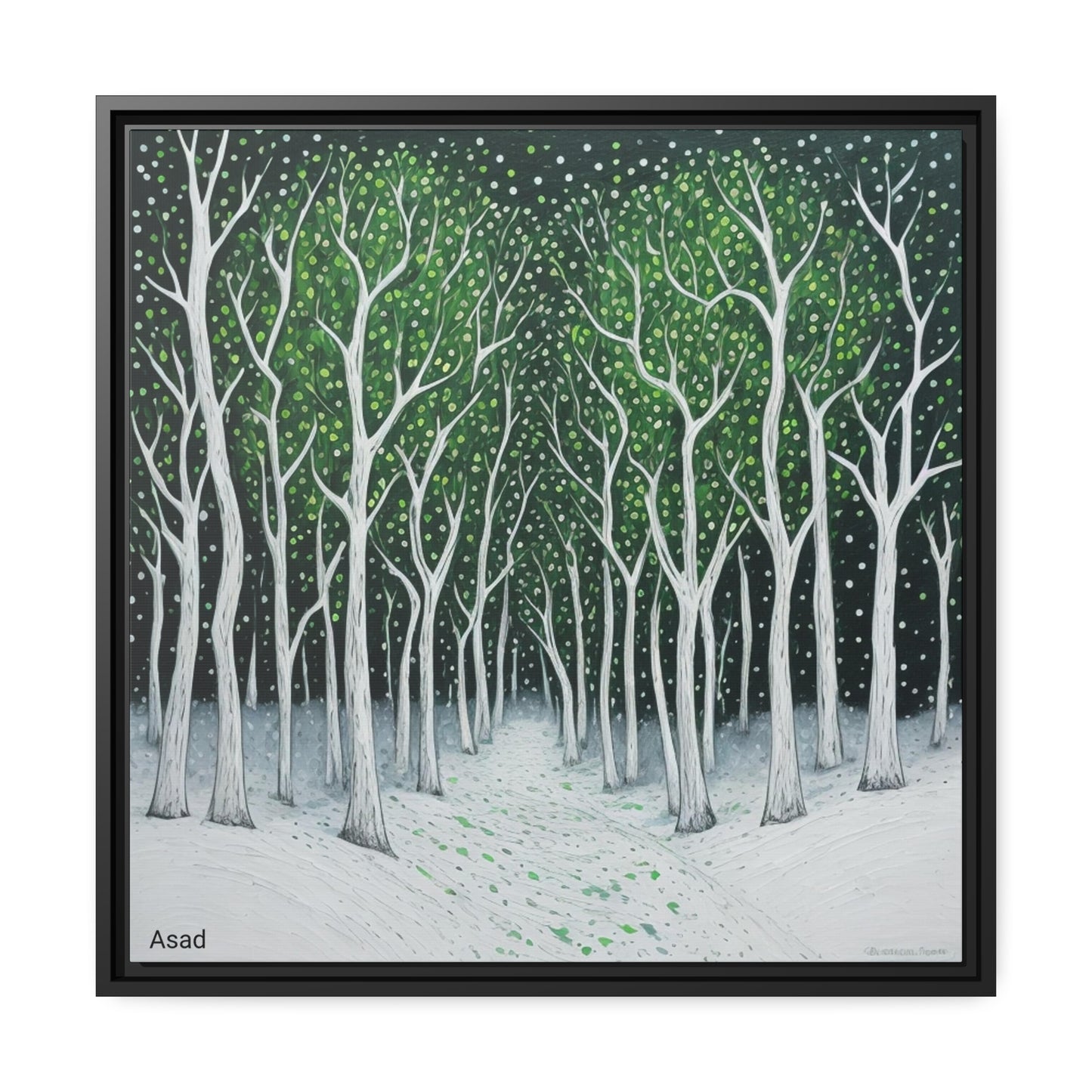 Matte Canvas, Black Frame