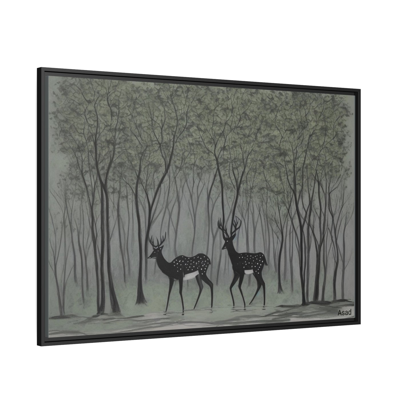 Matte Canvas, Black Frame