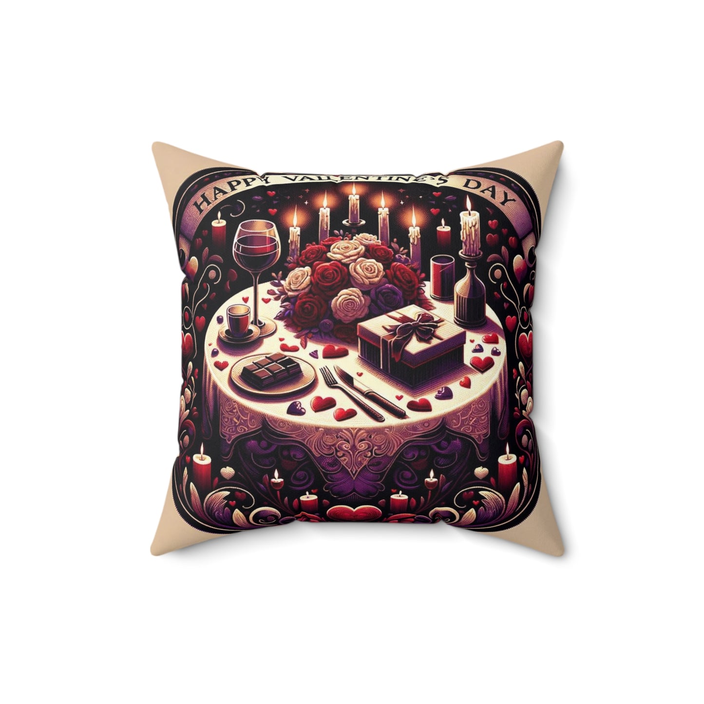 Spun Polyester Square Pillow