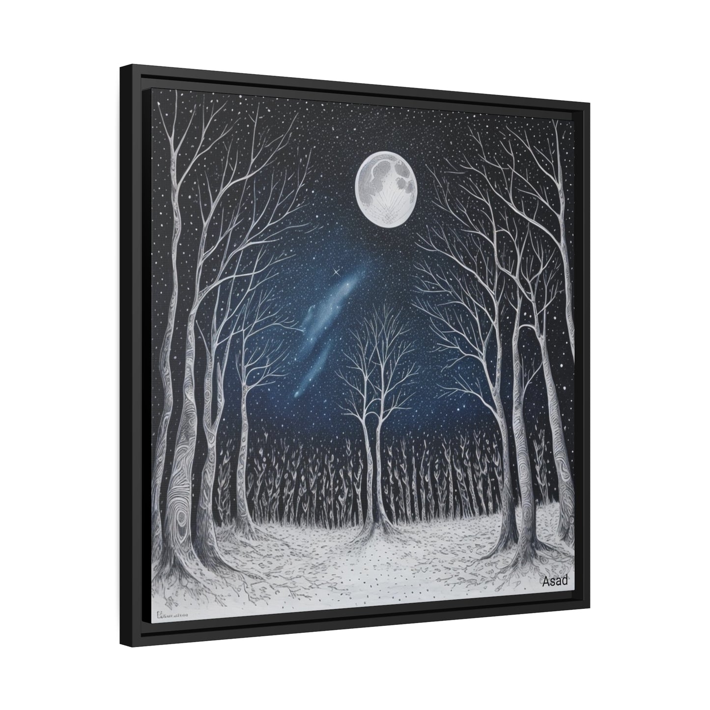 Matte Canvas, Black Frame