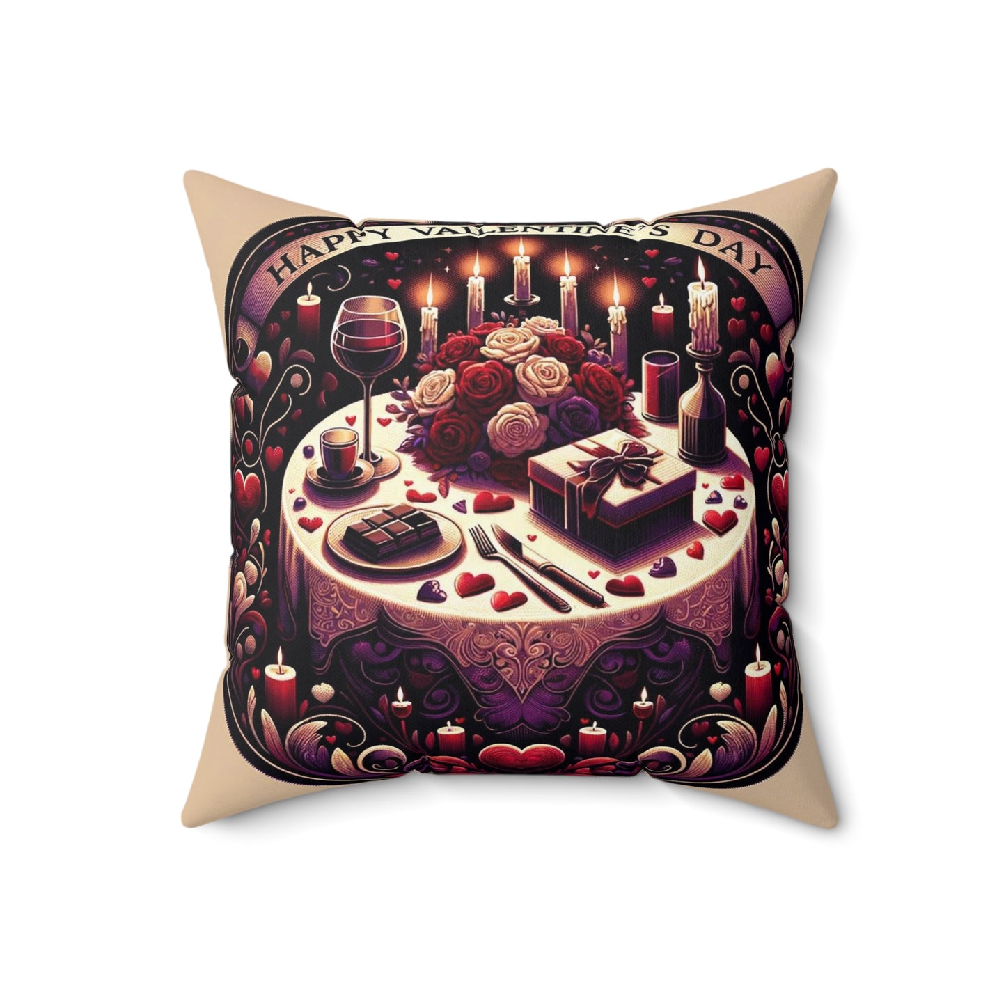 Spun Polyester Square Pillow