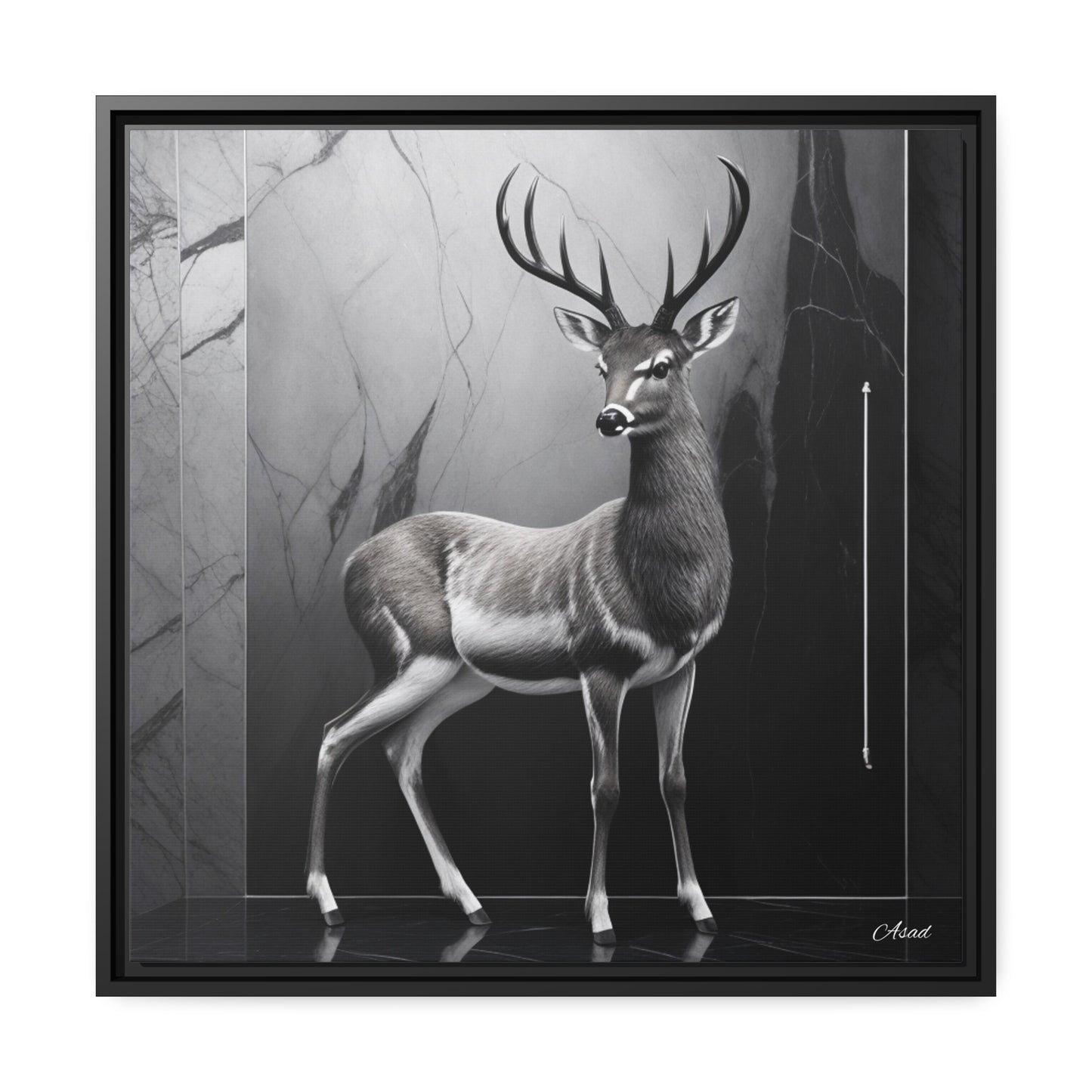 Matte Canvas, Black Frame