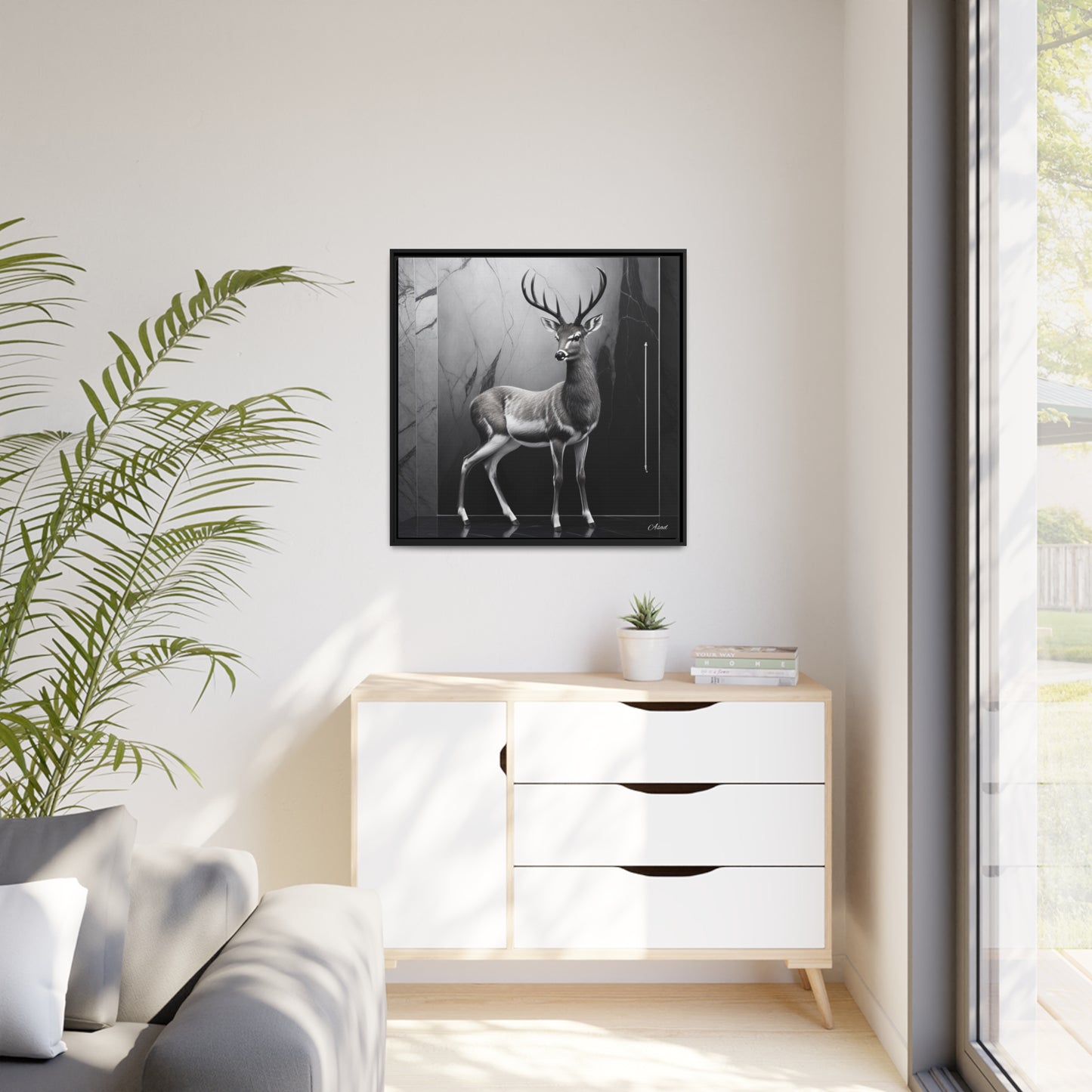 Matte Canvas, Black Frame