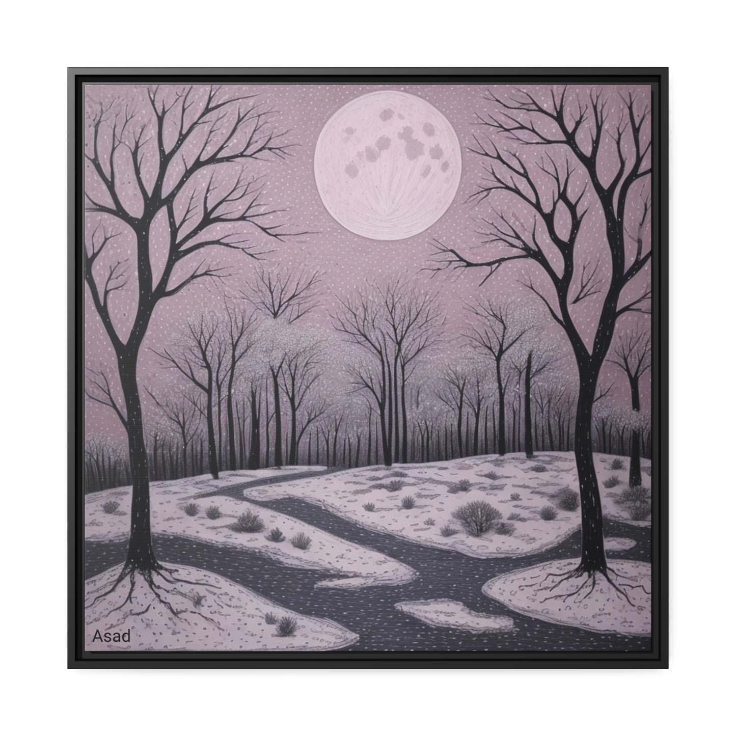 Matte Canvas, Black Frame