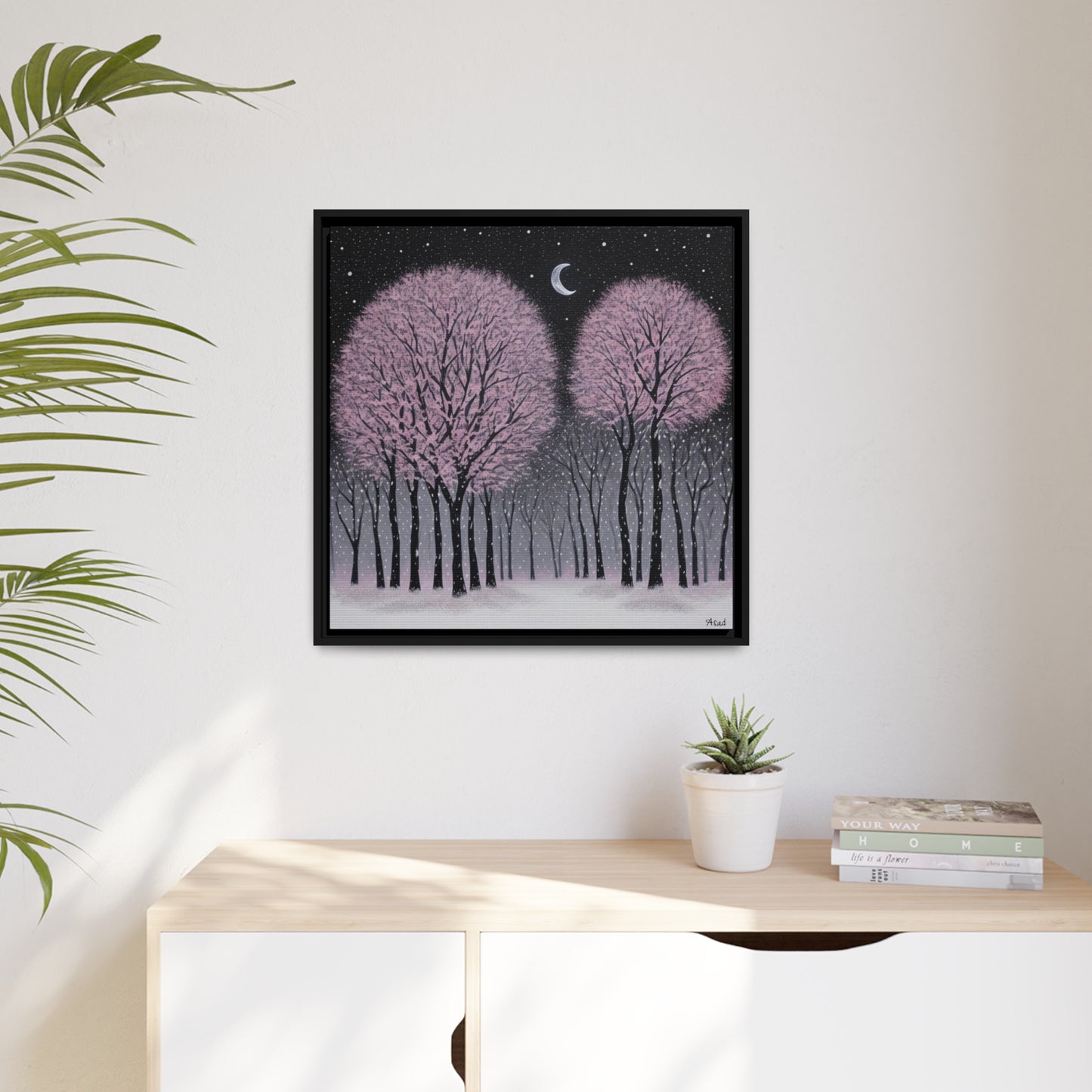 Matte Canvas, Black Frame