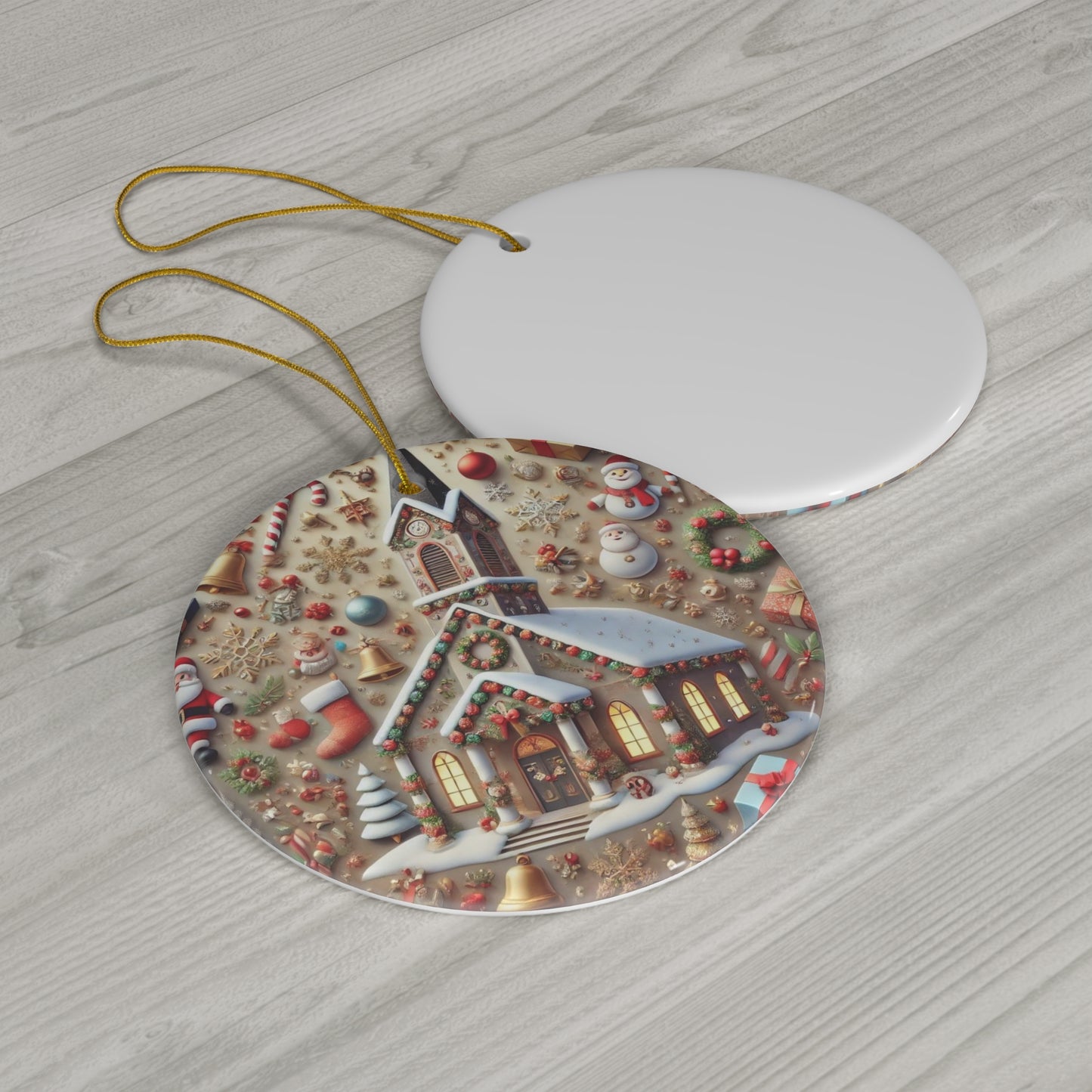 Ceramic Ornament, 4 Shapes