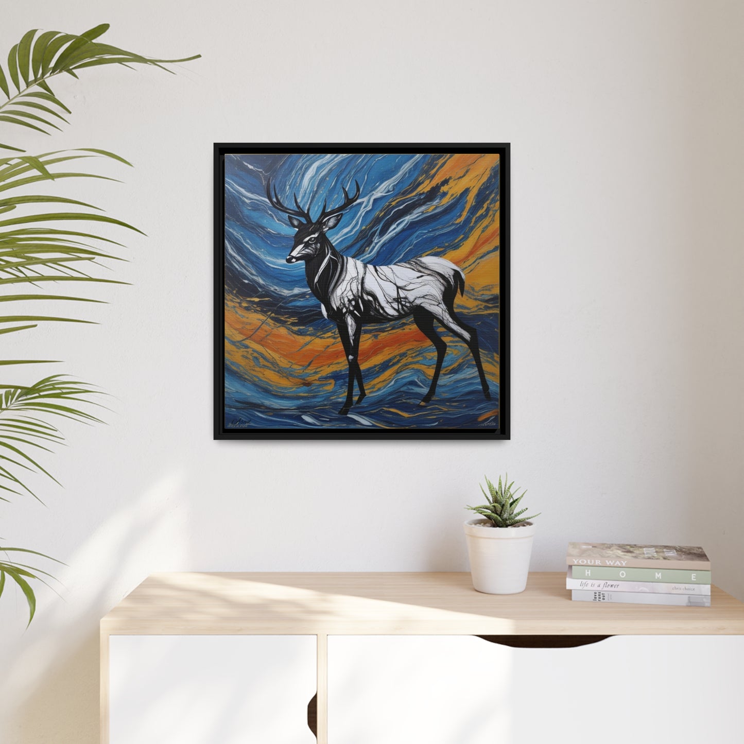 Matte Canvas, Black Frame