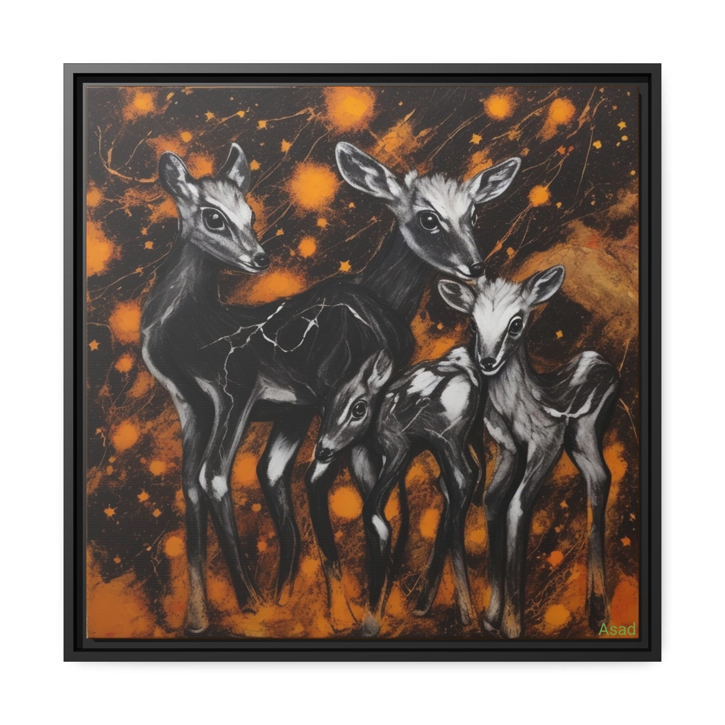 Matte Canvas, Black Frame