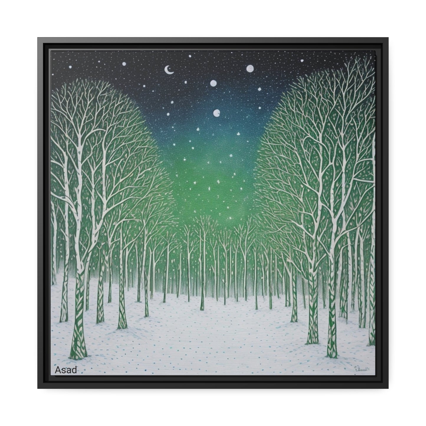 Matte Canvas, Black Frame