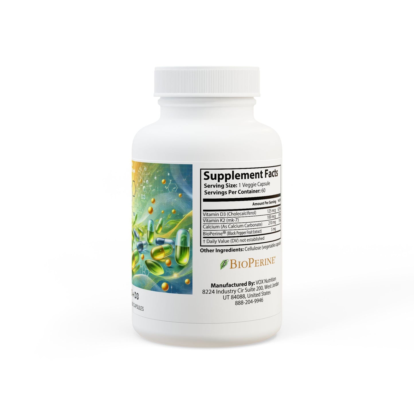 Vitamin K2 + D3 Supplement (60 Capsules) By Dr. Asad Ali Syed