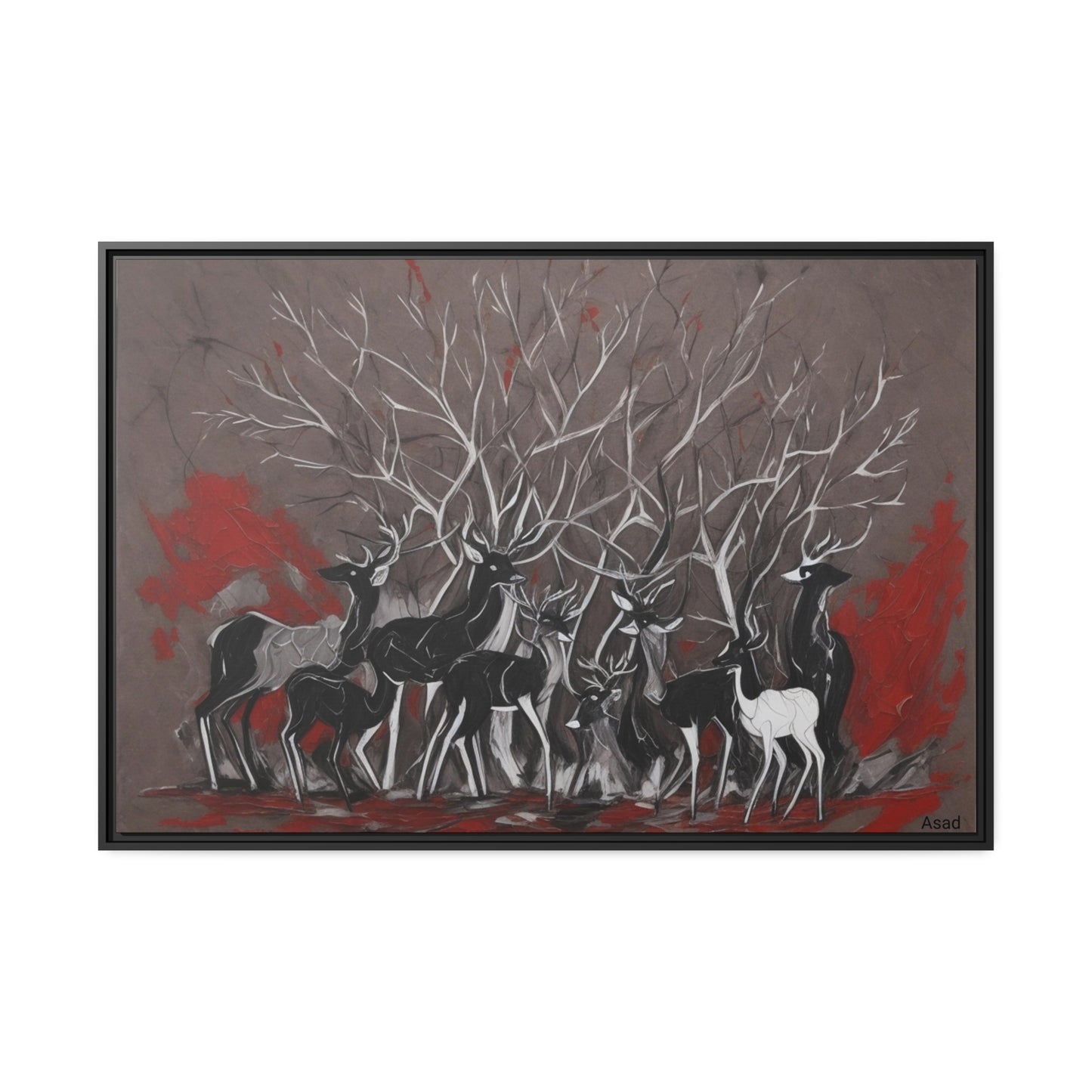 Matte Canvas, Black Frame