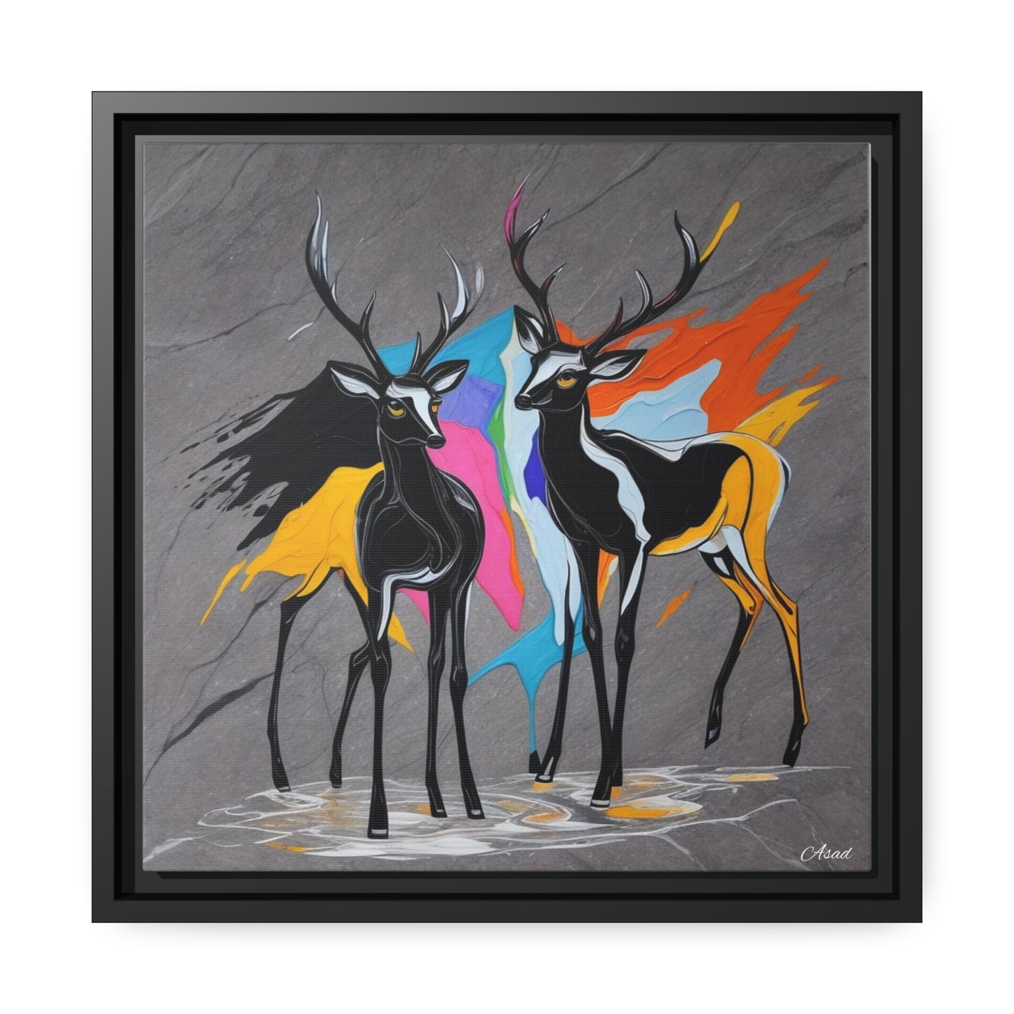 Matte Canvas, Black Frame