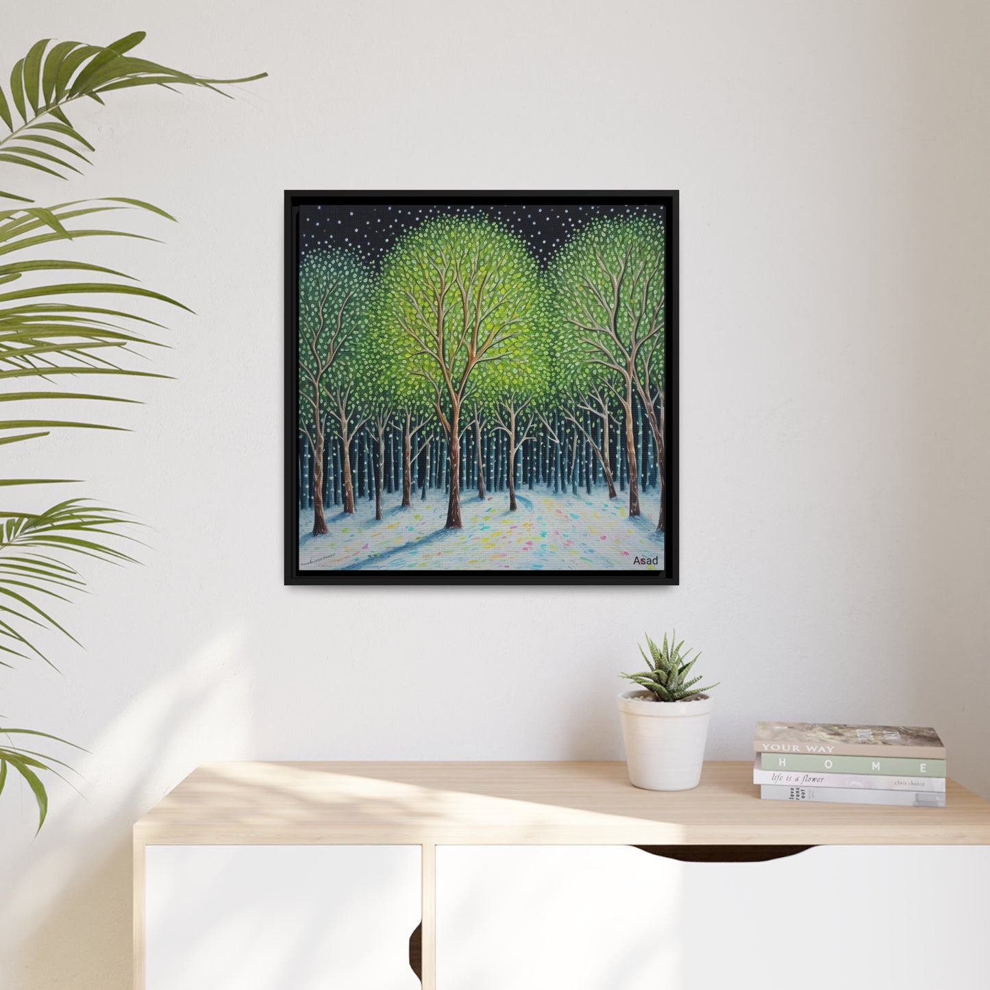 Matte Canvas, Black Frame