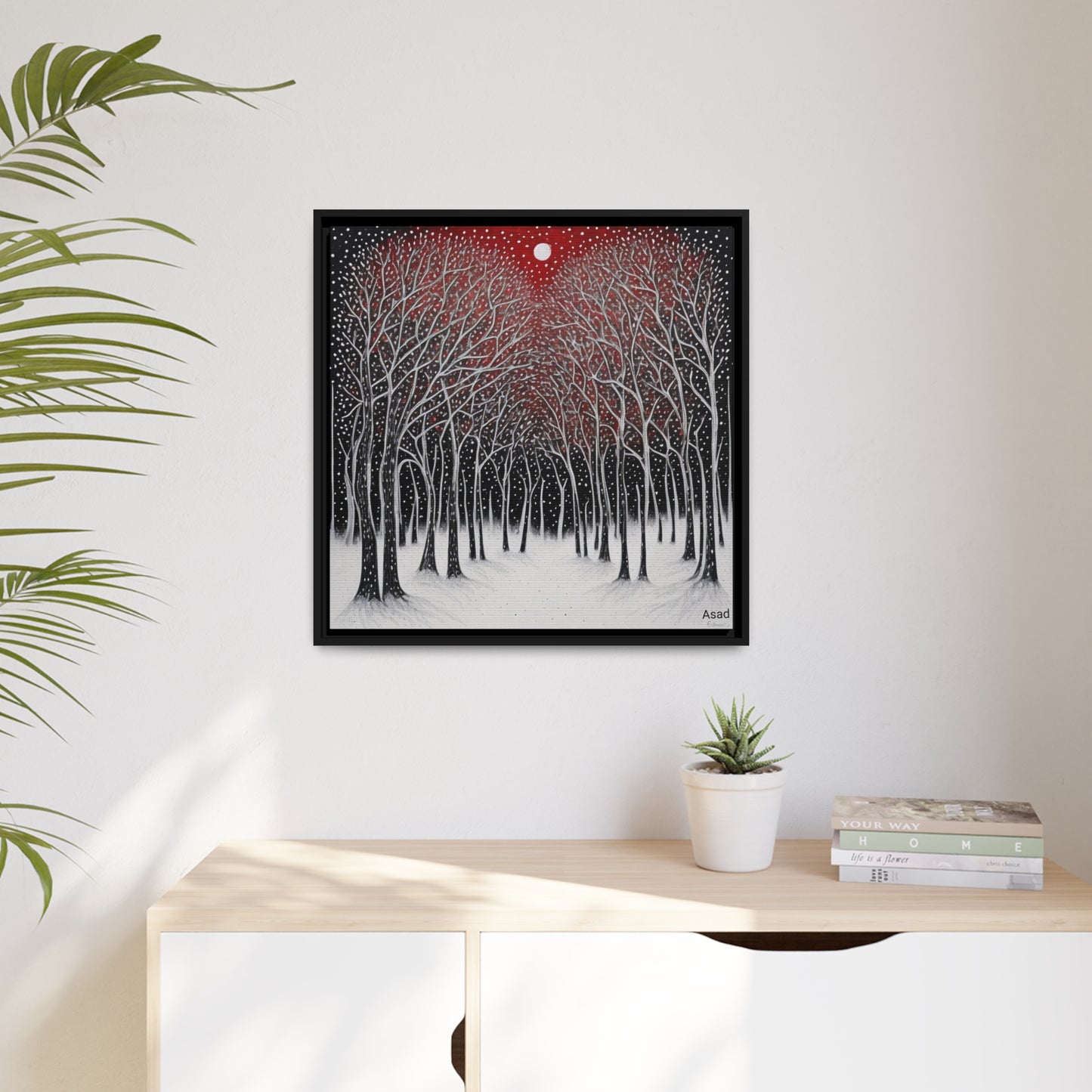 Matte Canvas, Black Frame
