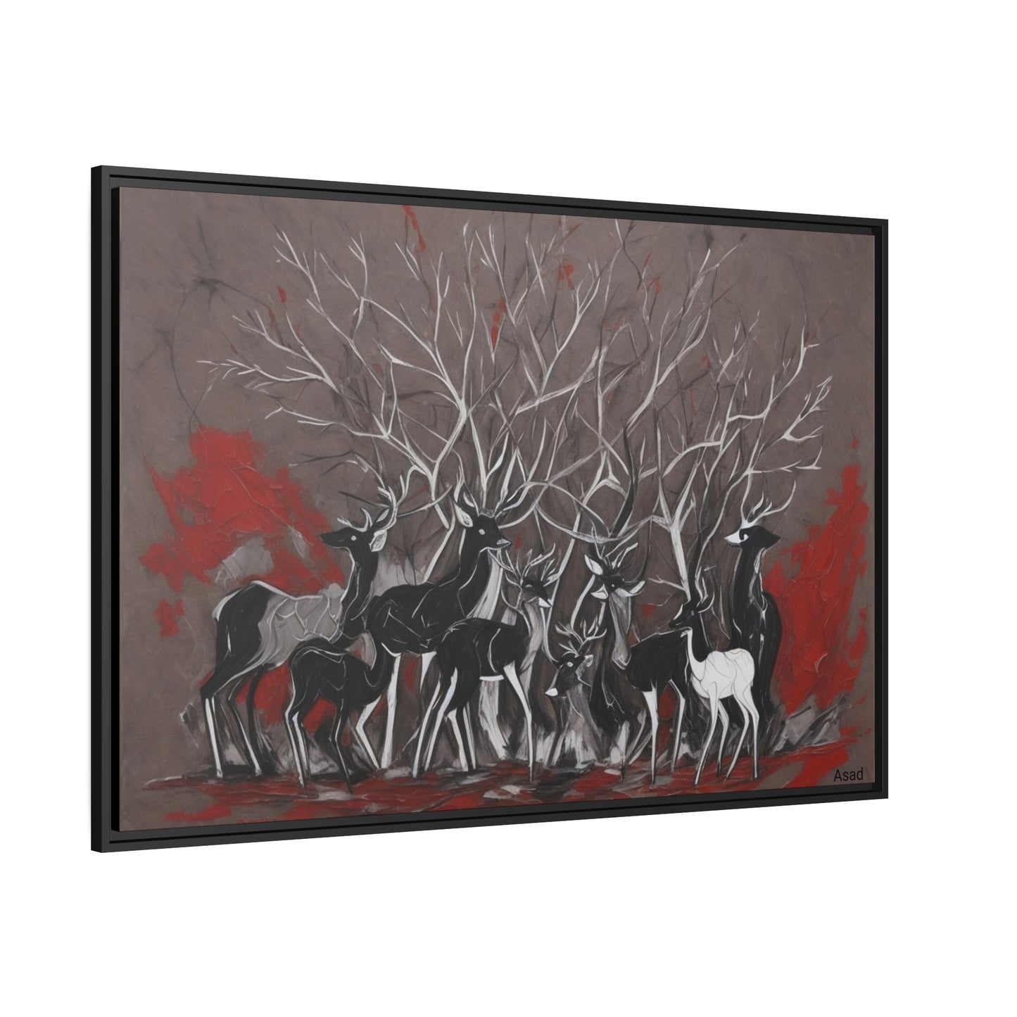 Matte Canvas, Black Frame