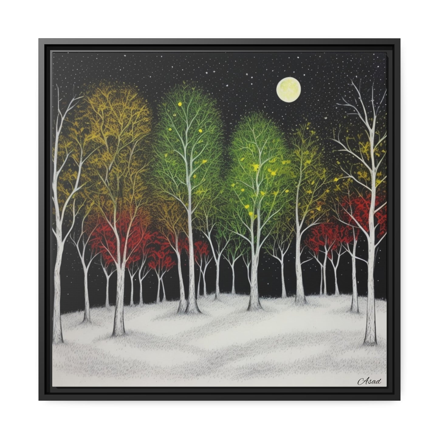 Matte Canvas, Black Frame