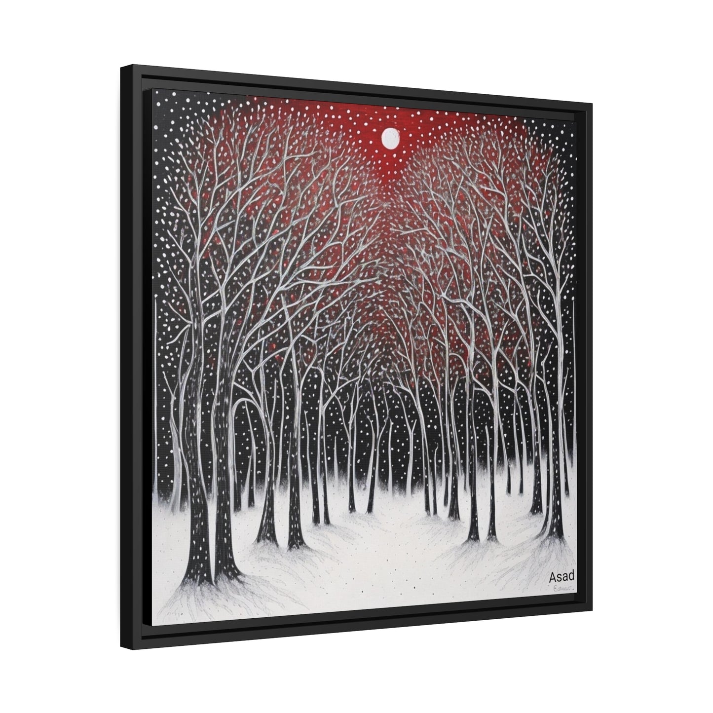 Matte Canvas, Black Frame