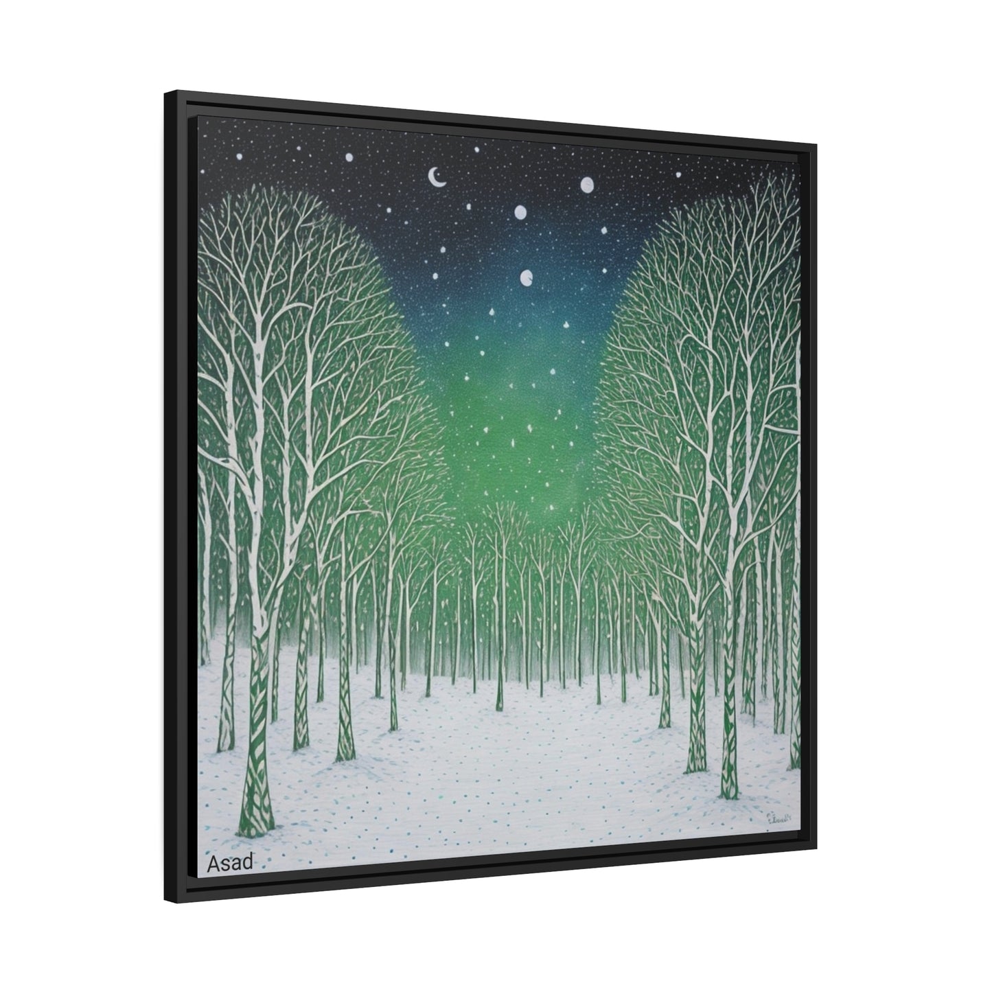 Matte Canvas, Black Frame