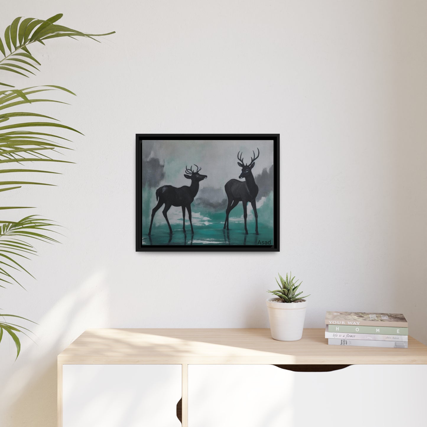 Matte Canvas, Black Frame