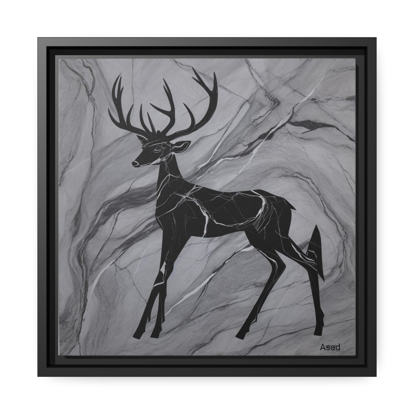 Matte Canvas, Black Frame