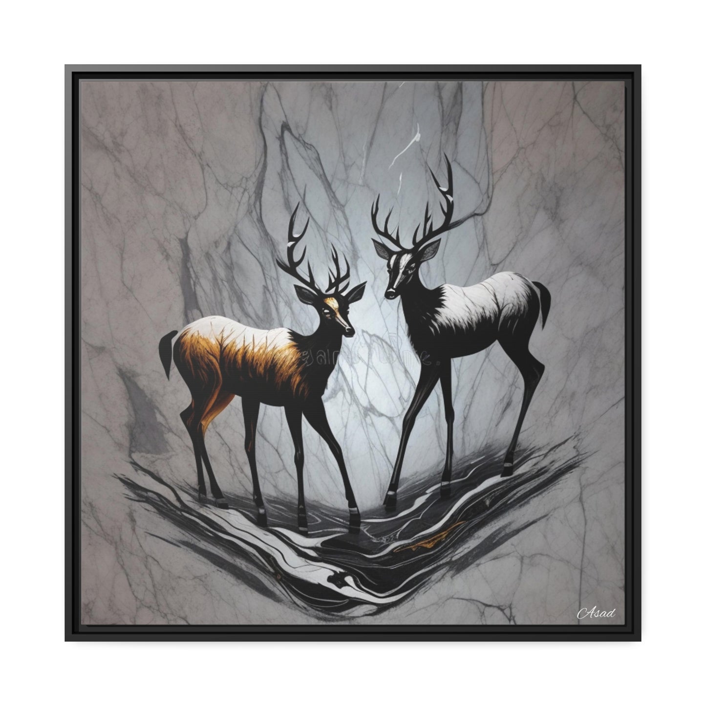 Matte Canvas, Black Frame