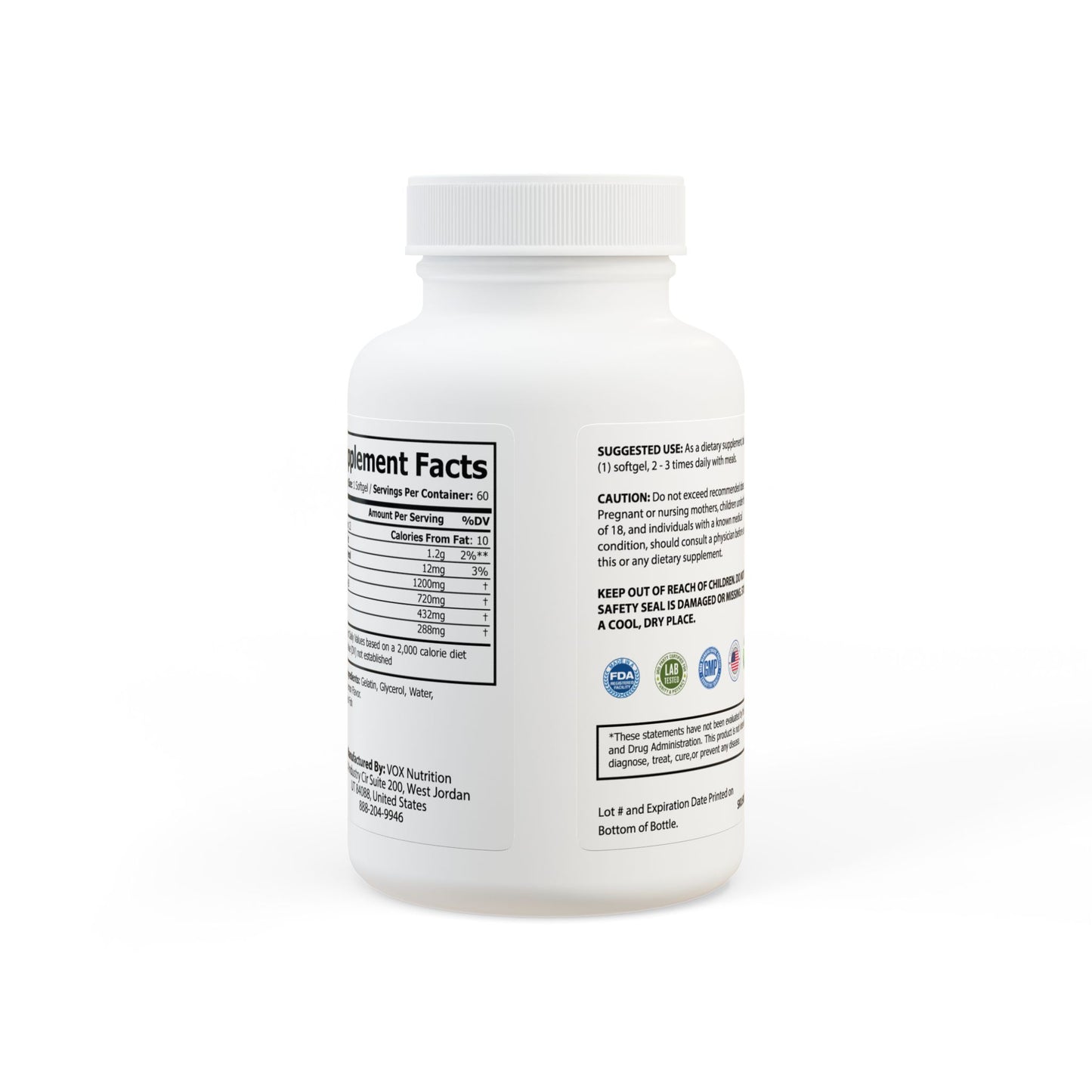 Omega 3 Fish Oil Supplement (60 Softgels) By Dr. Asad Ali Syed