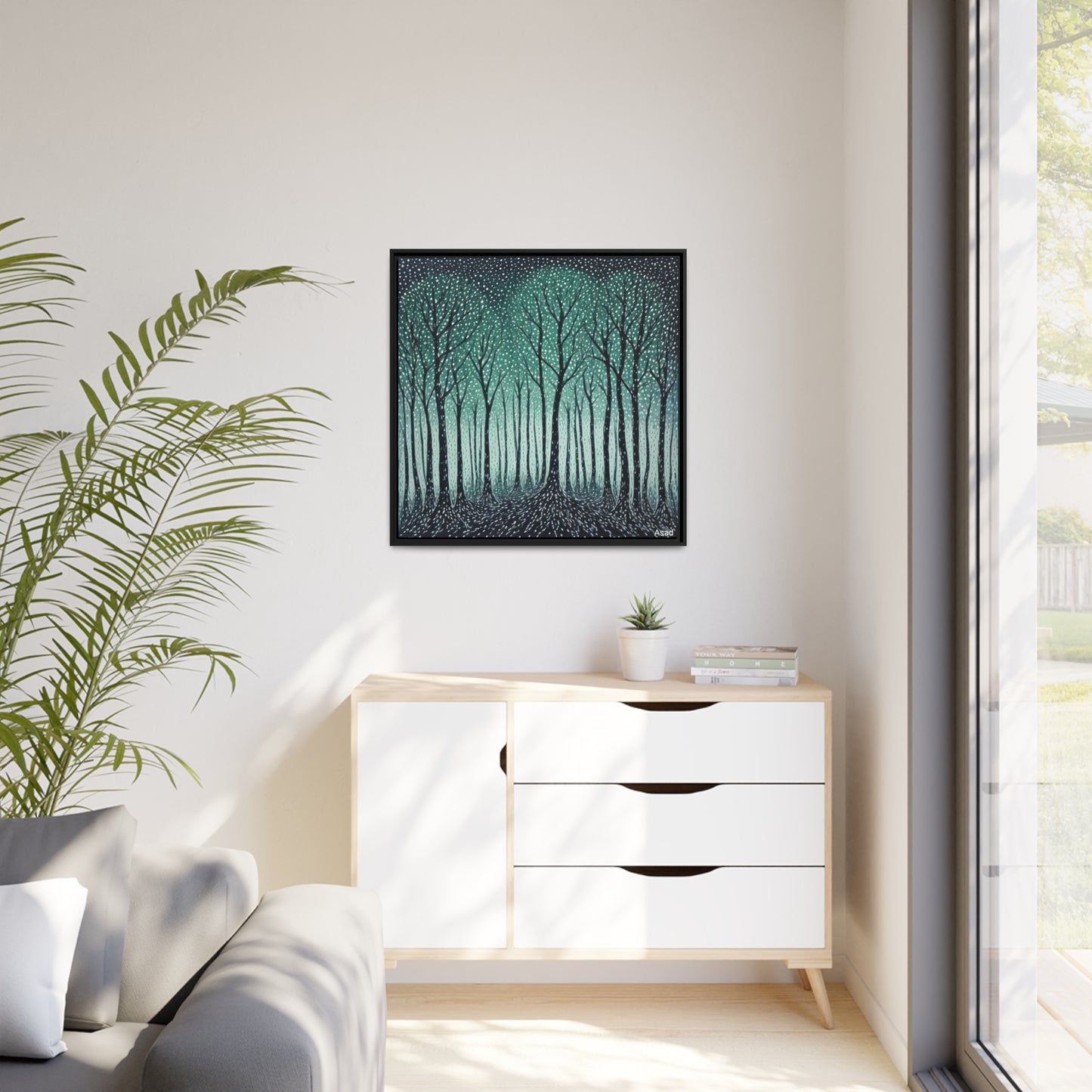 Matte Canvas, Black Frame