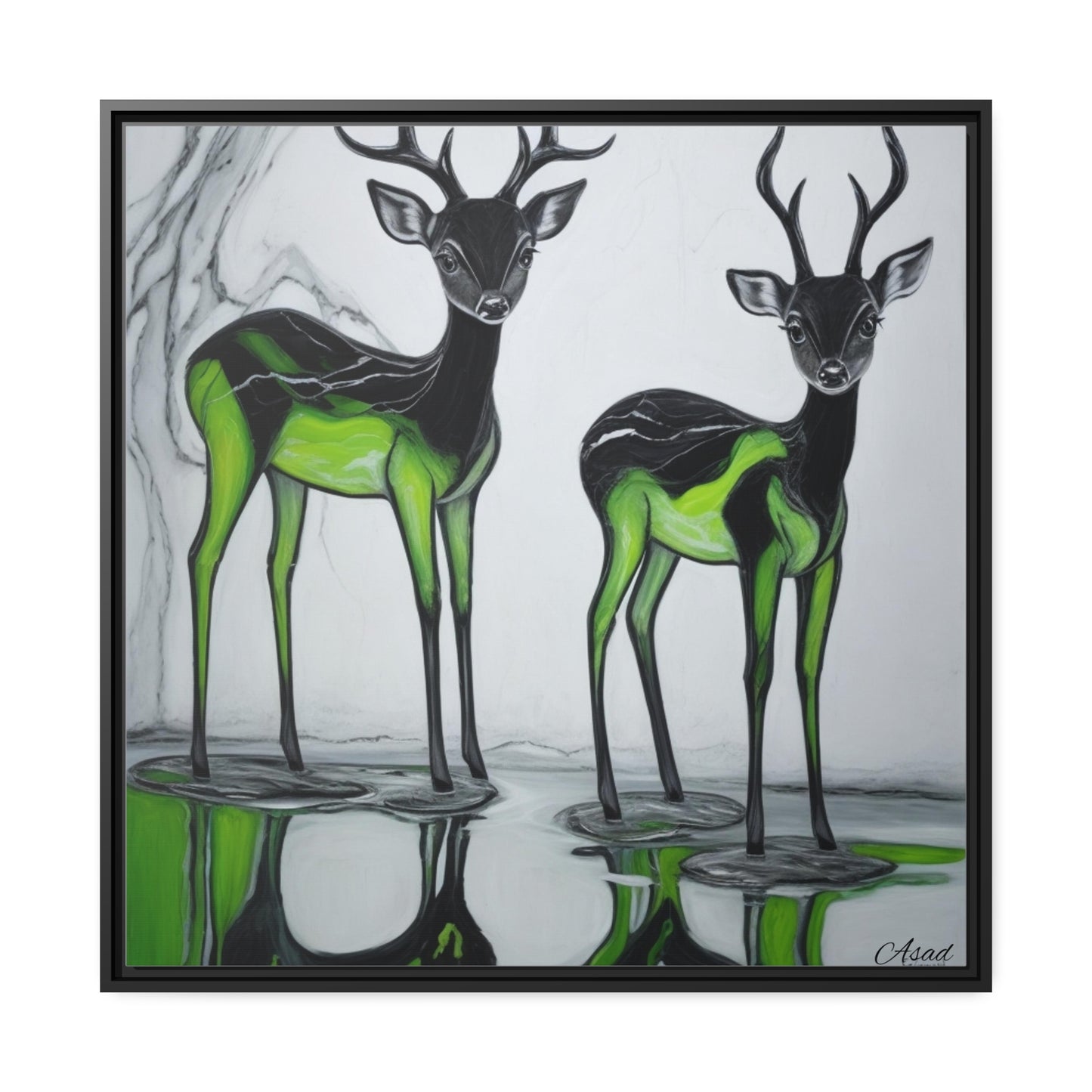 Matte Canvas, Black Frame