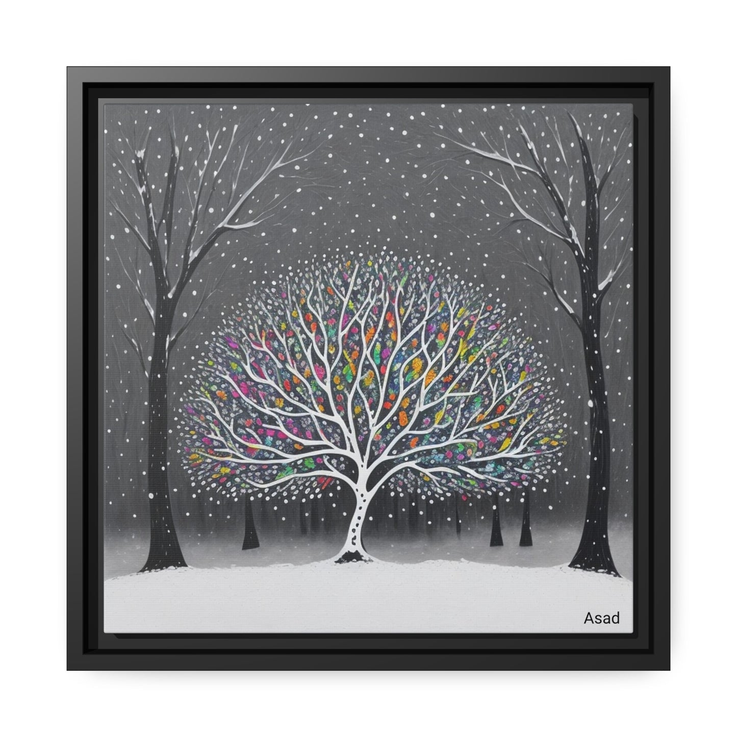 Matte Canvas, Black Frame